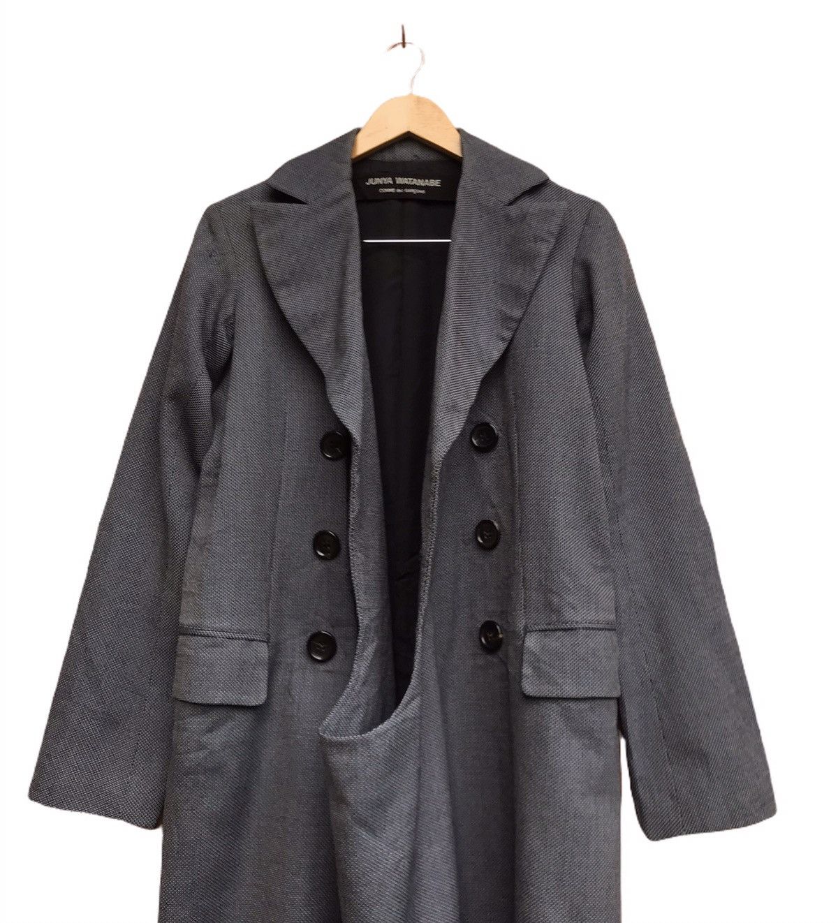 Comme des Garcons × Junya Watanabe Collection🔥AD1996 Junya Watanabe Wool Long Coat Size S / US 4 / IT 40 - 3 Thumbnail