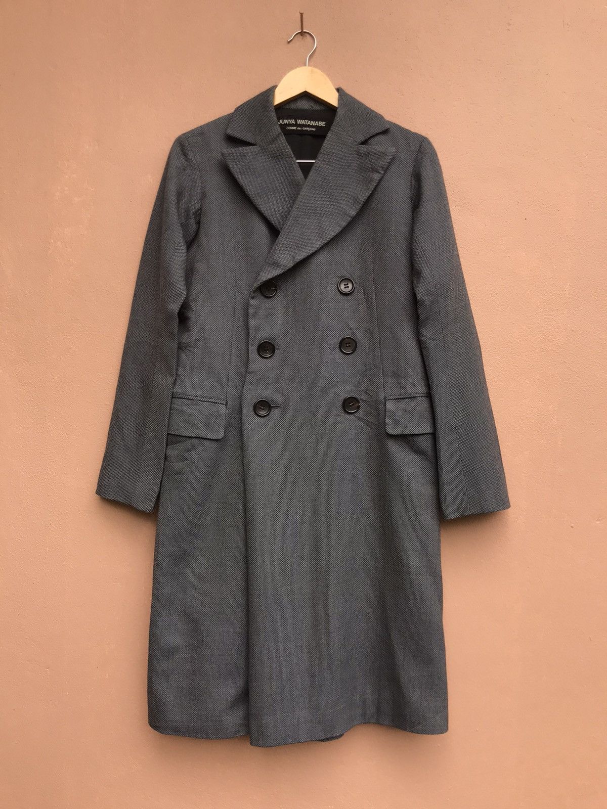 Comme des Garcons × Junya Watanabe Collection🔥AD1996 Junya Watanabe Wool Long Coat Size S / US 4 / IT 40 - 14 Thumbnail