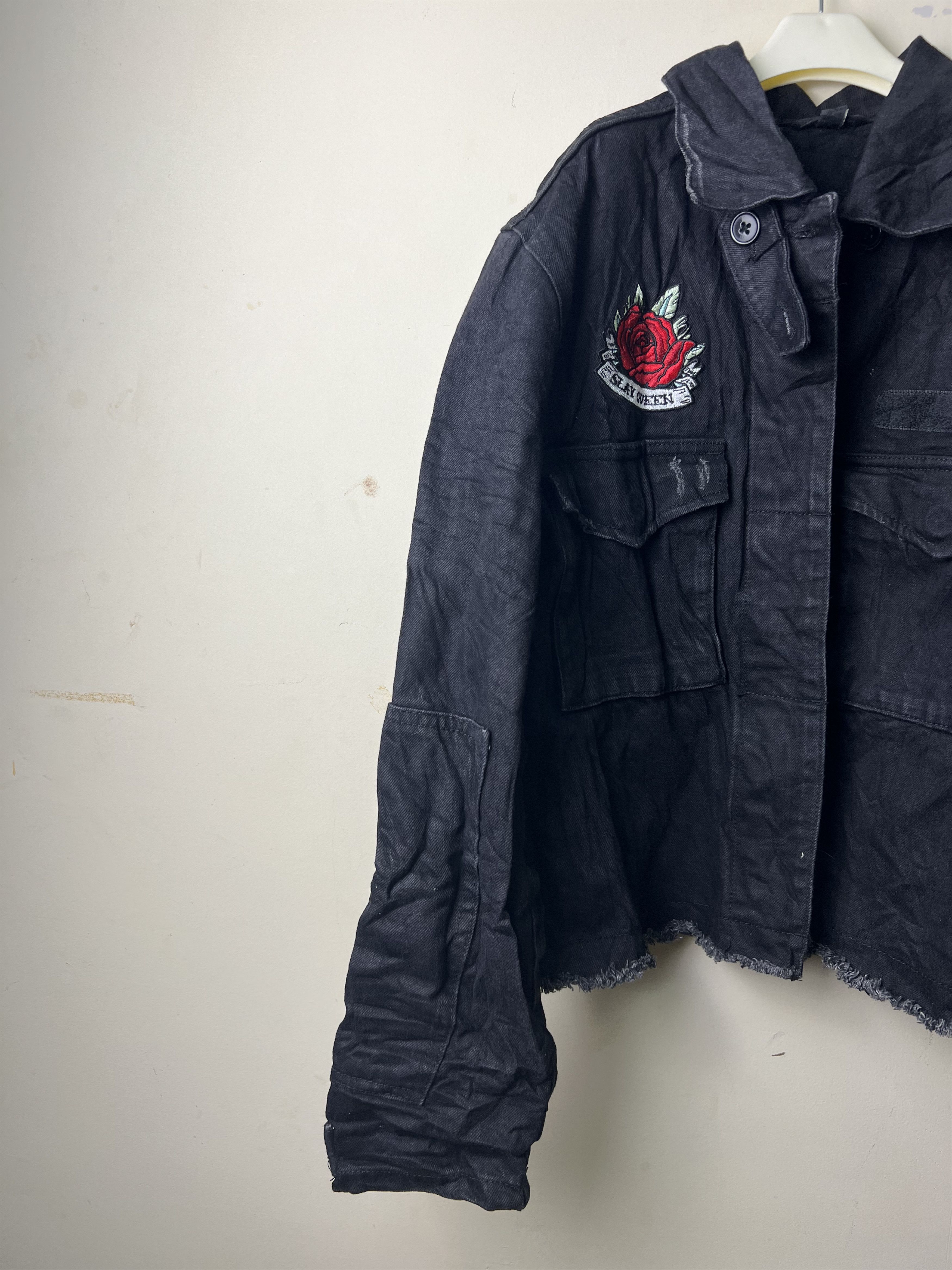 H&M 🔥Cropped H&M Slay Queen Denim Jackets Size US M / EU 48-50 / 2 - 3 Thumbnail