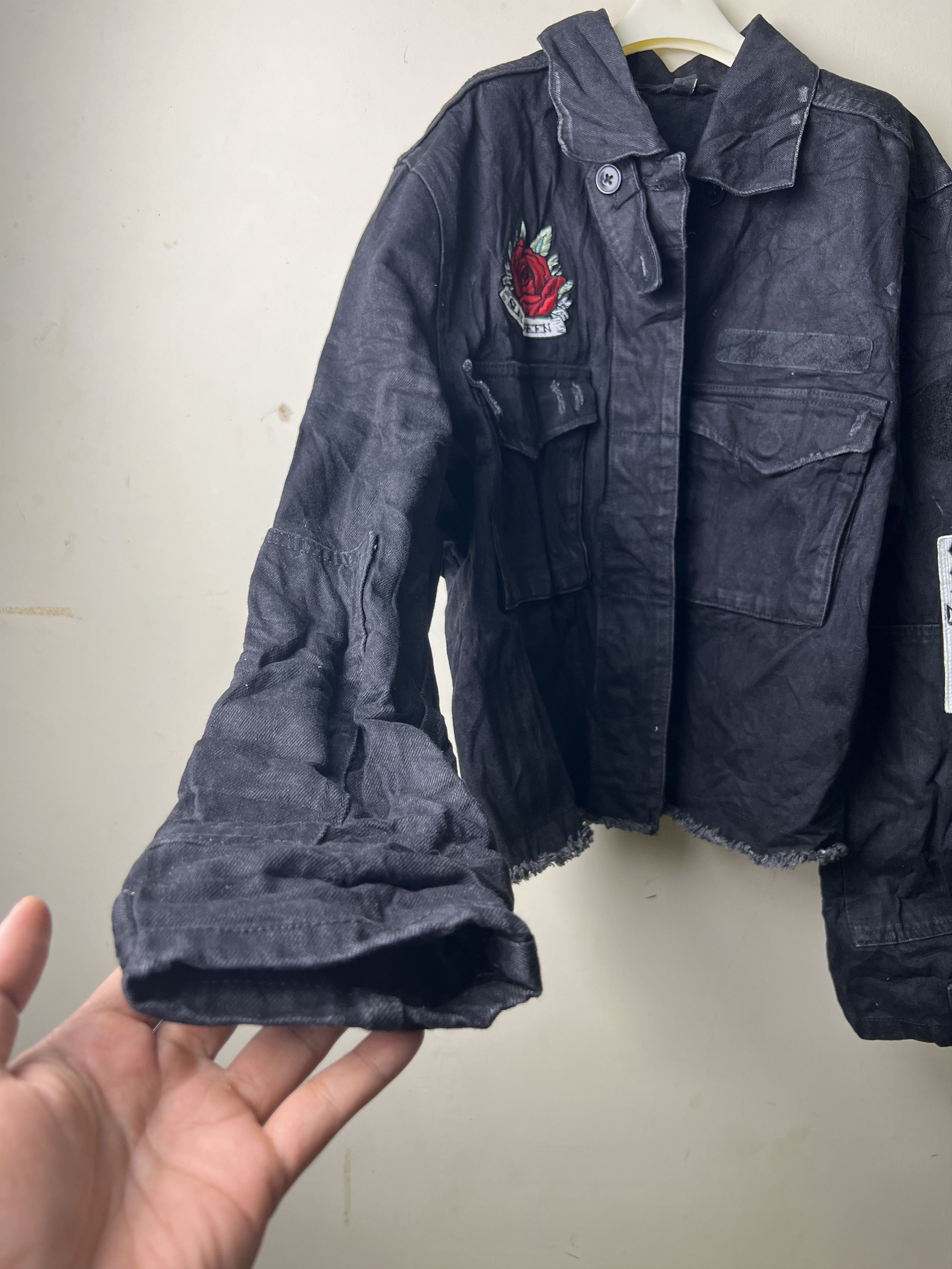 H&M 🔥Cropped H&M Slay Queen Denim Jackets Size US M / EU 48-50 / 2 - 5 Thumbnail
