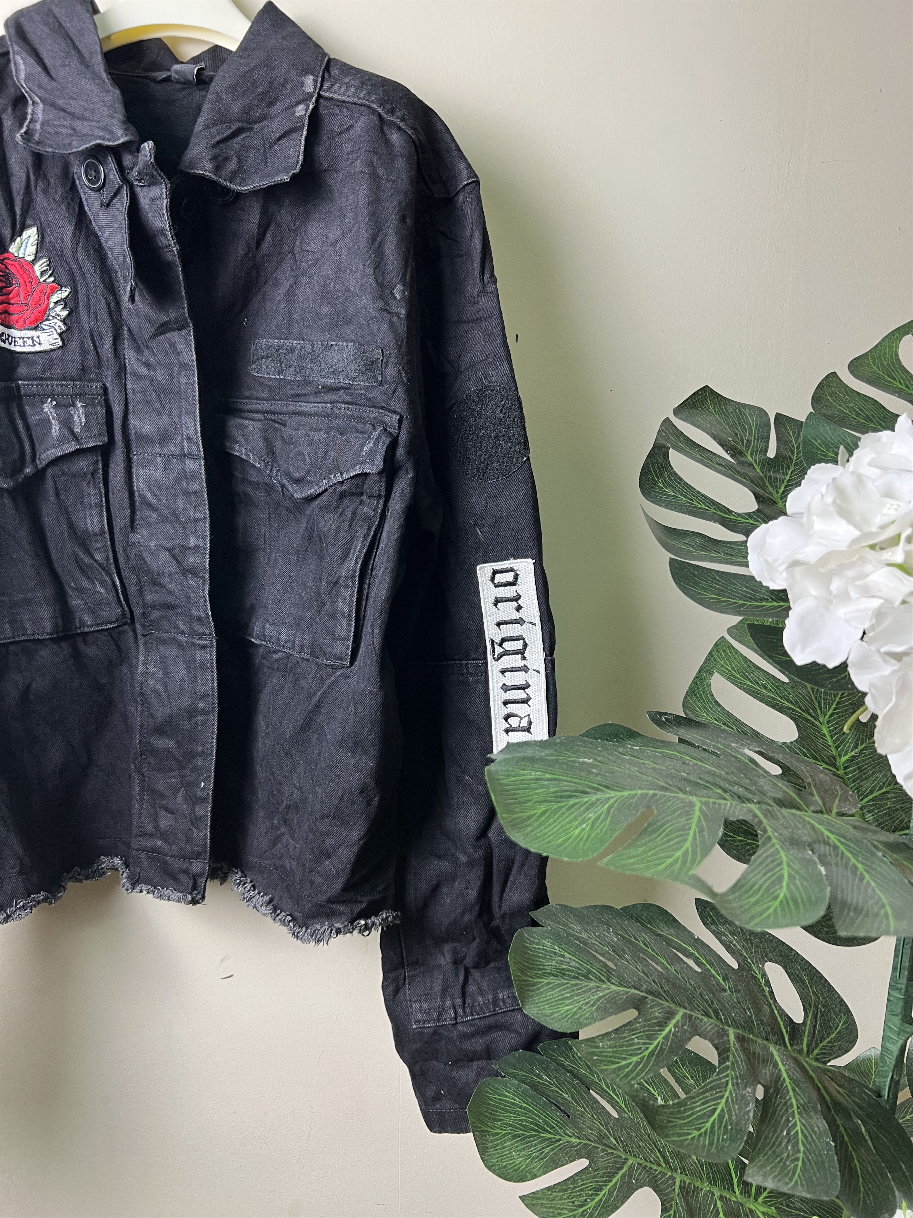 H&M 🔥Cropped H&M Slay Queen Denim Jackets Size US M / EU 48-50 / 2 - 4 Thumbnail