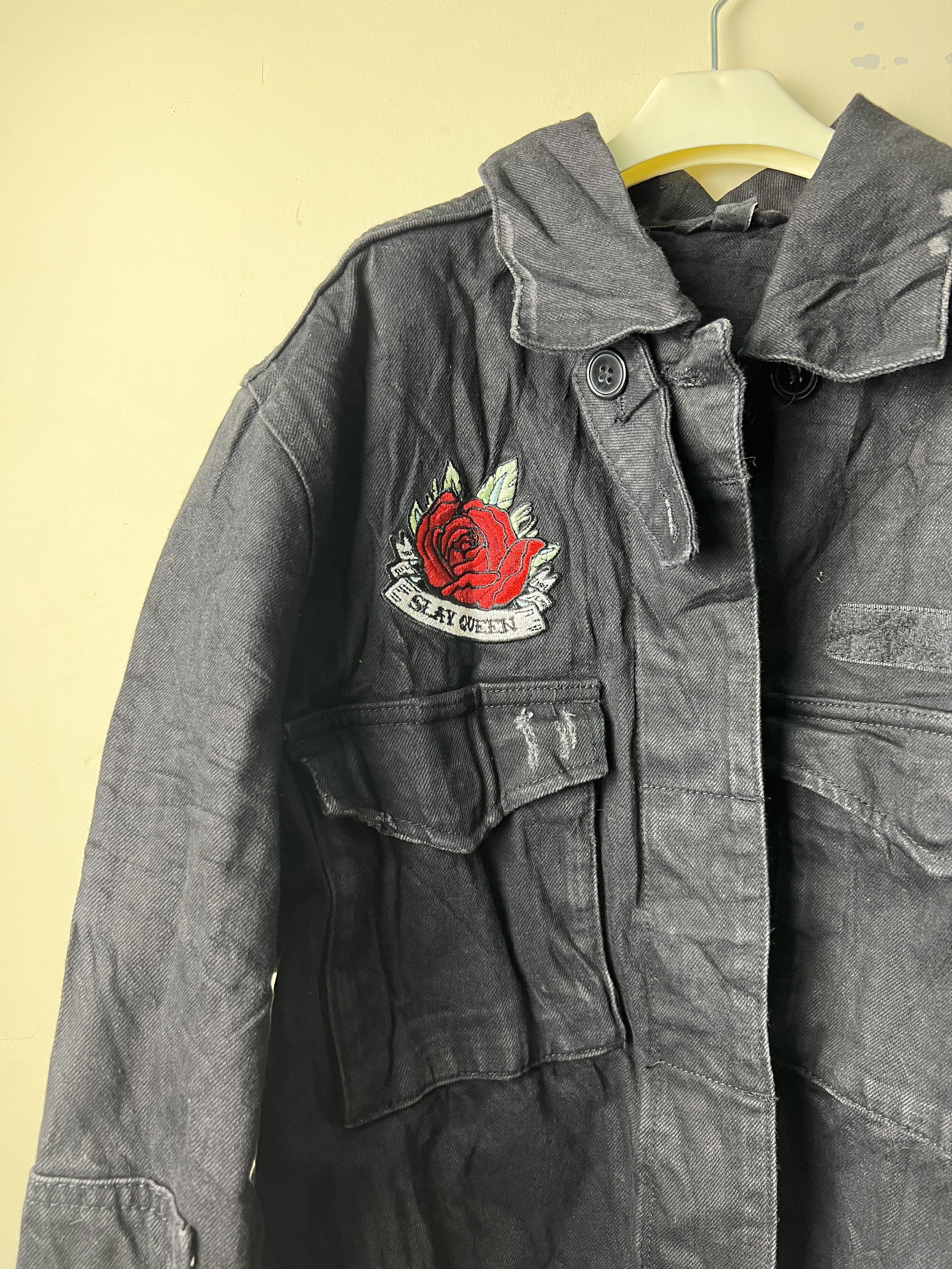 H&M 🔥Cropped H&M Slay Queen Denim Jackets Size US M / EU 48-50 / 2 - 7 Thumbnail
