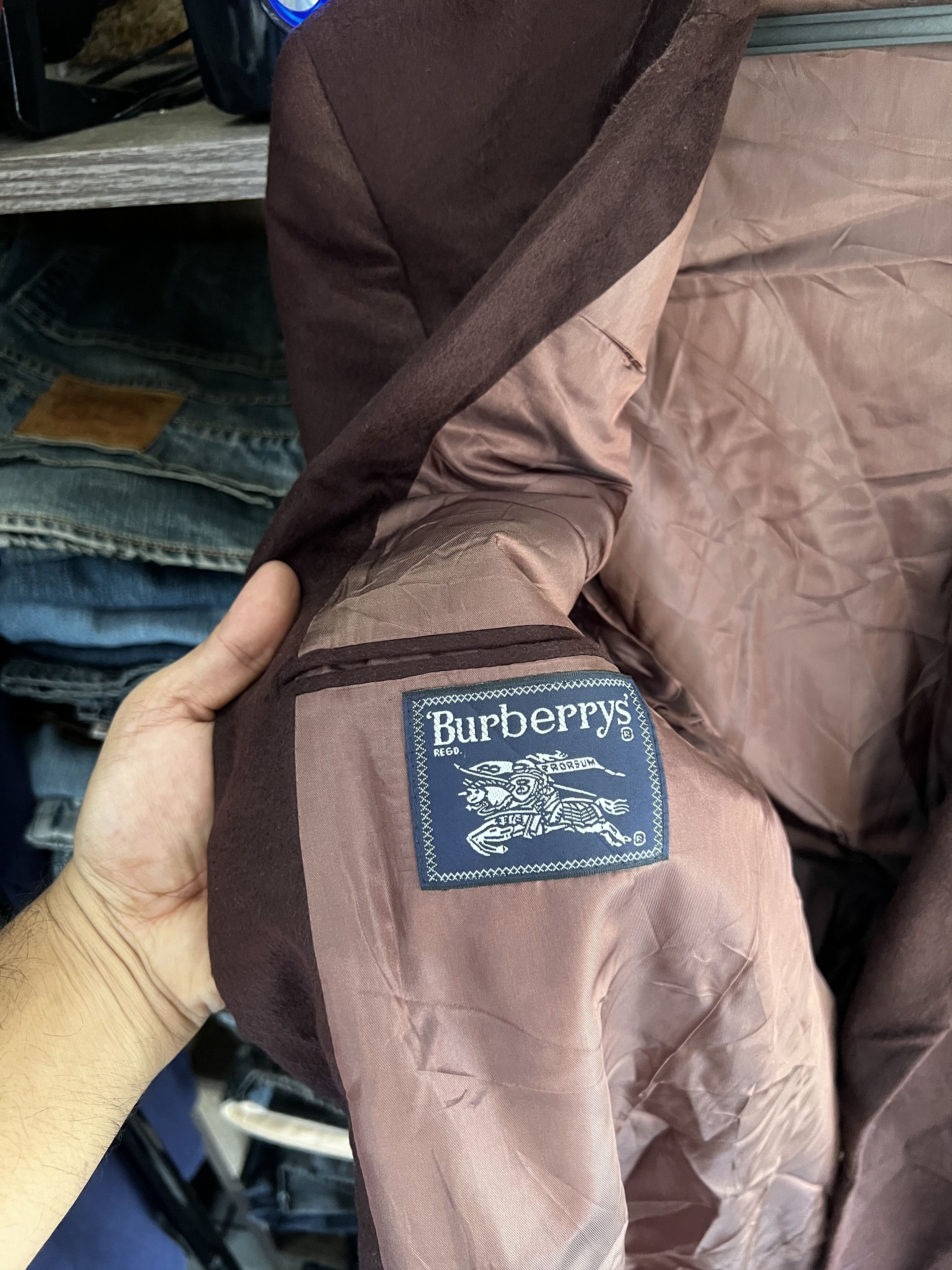 Burberry 🔥Vintage Burberrys’ Cashmere Blazers Size 46S - 6 Thumbnail