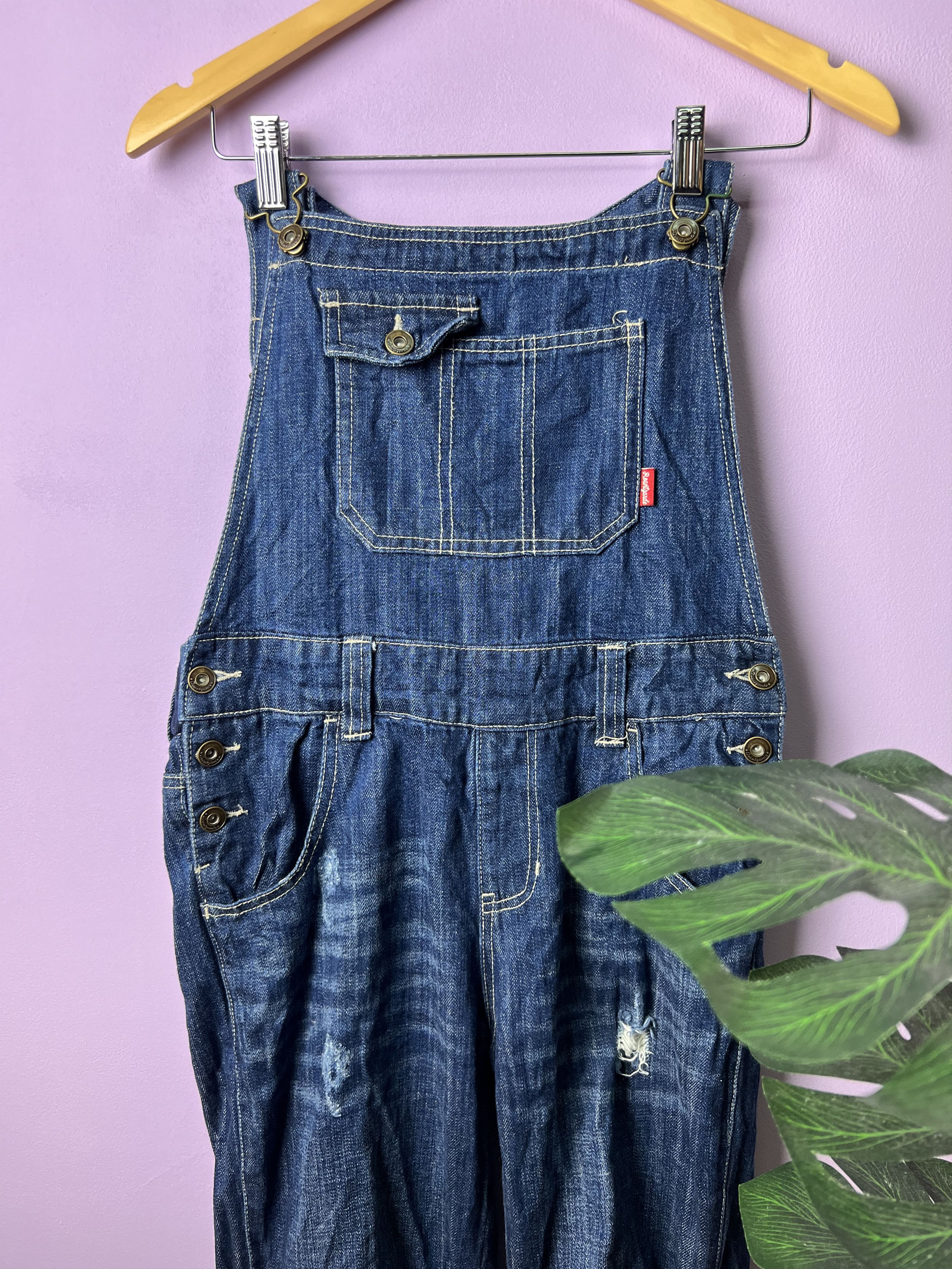 Japanese Brand 🔥Avantgarde Distressed Overall Denim Size US 33 - 4 Thumbnail