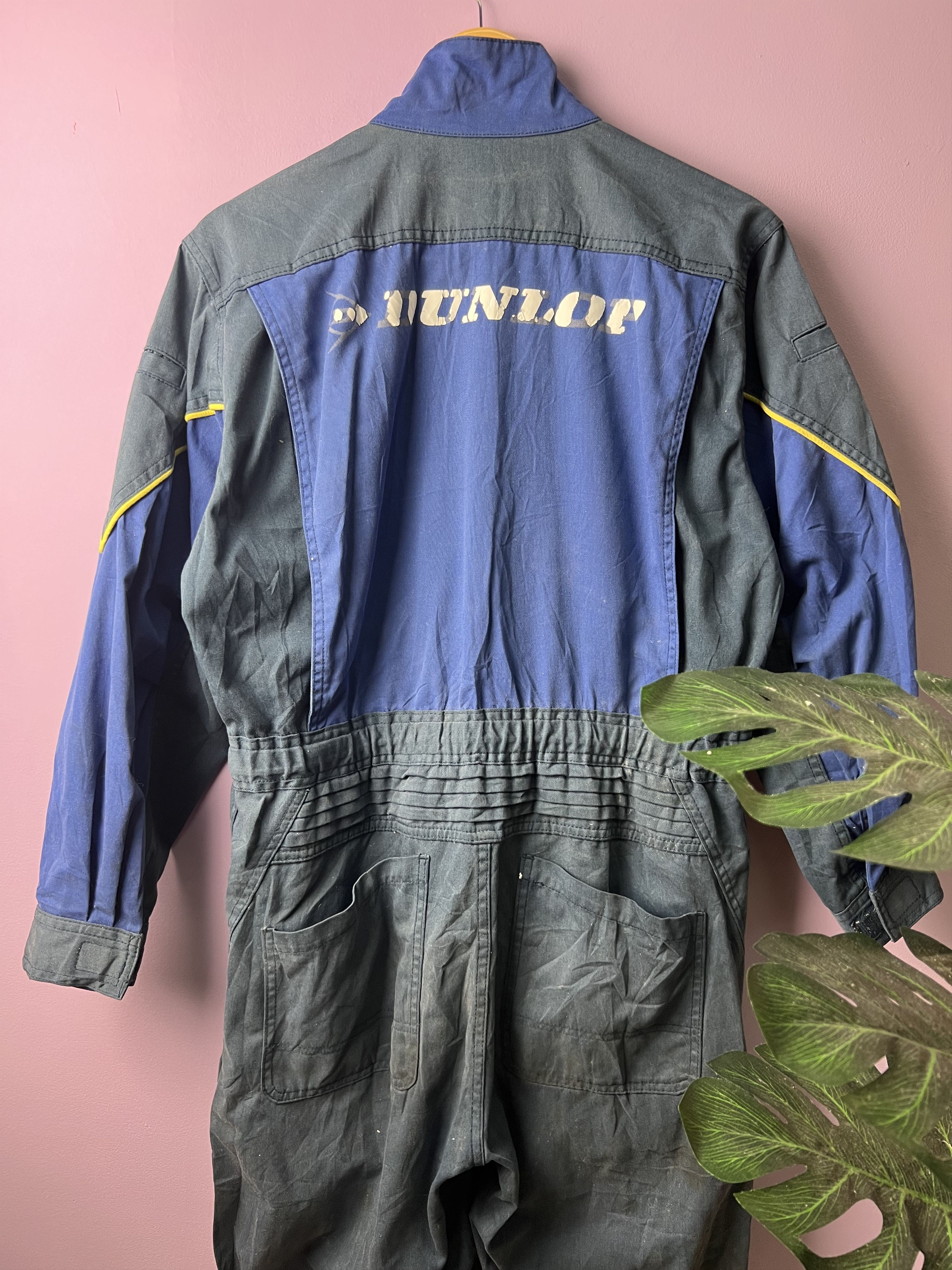 Dunlop 🔥Vintage Dunlop Racing Overalls Jumpsuit Size US 37 - 17 Thumbnail