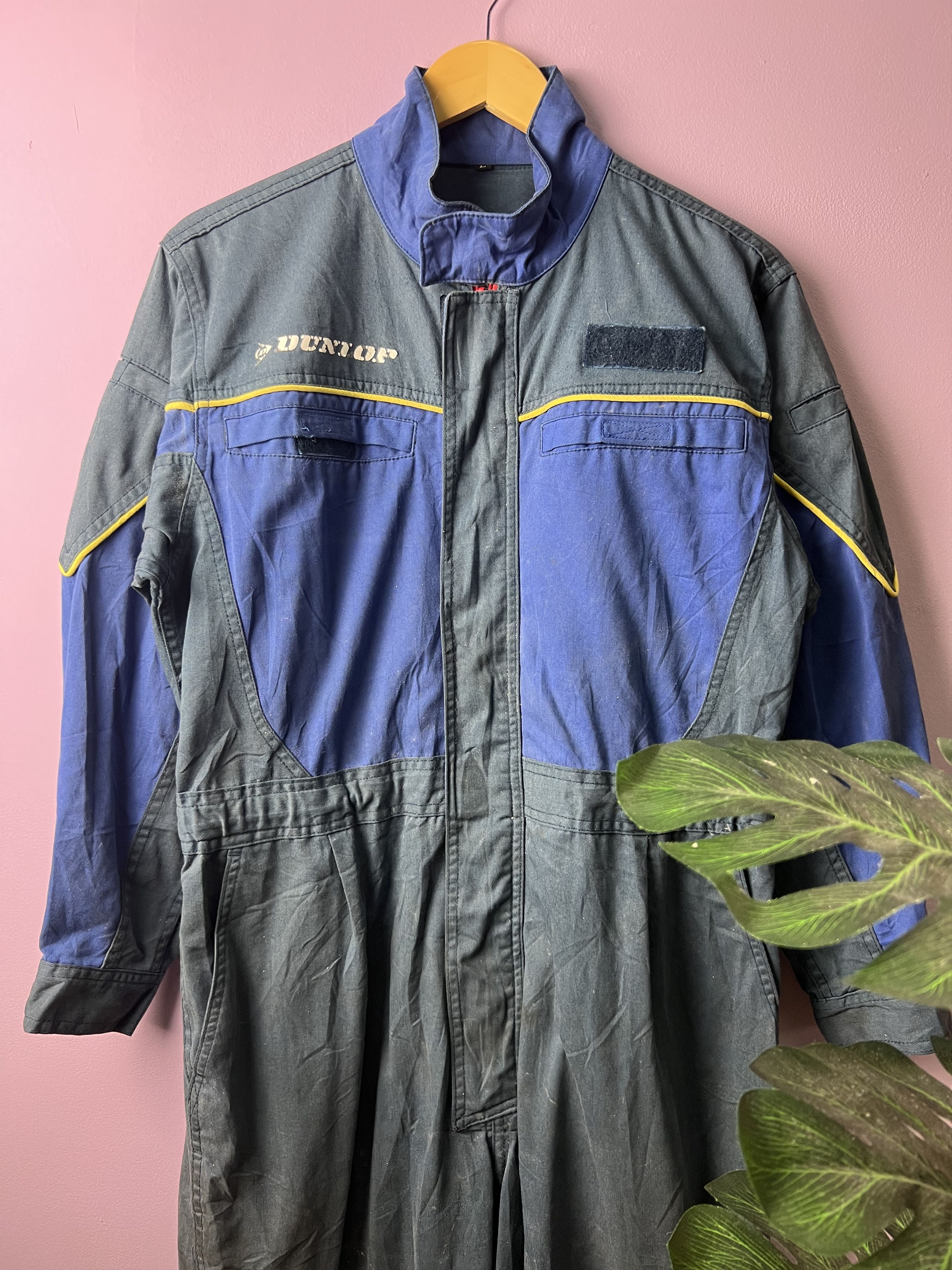 Dunlop 🔥Vintage Dunlop Racing Overalls Jumpsuit Size US 37 - 3 Thumbnail