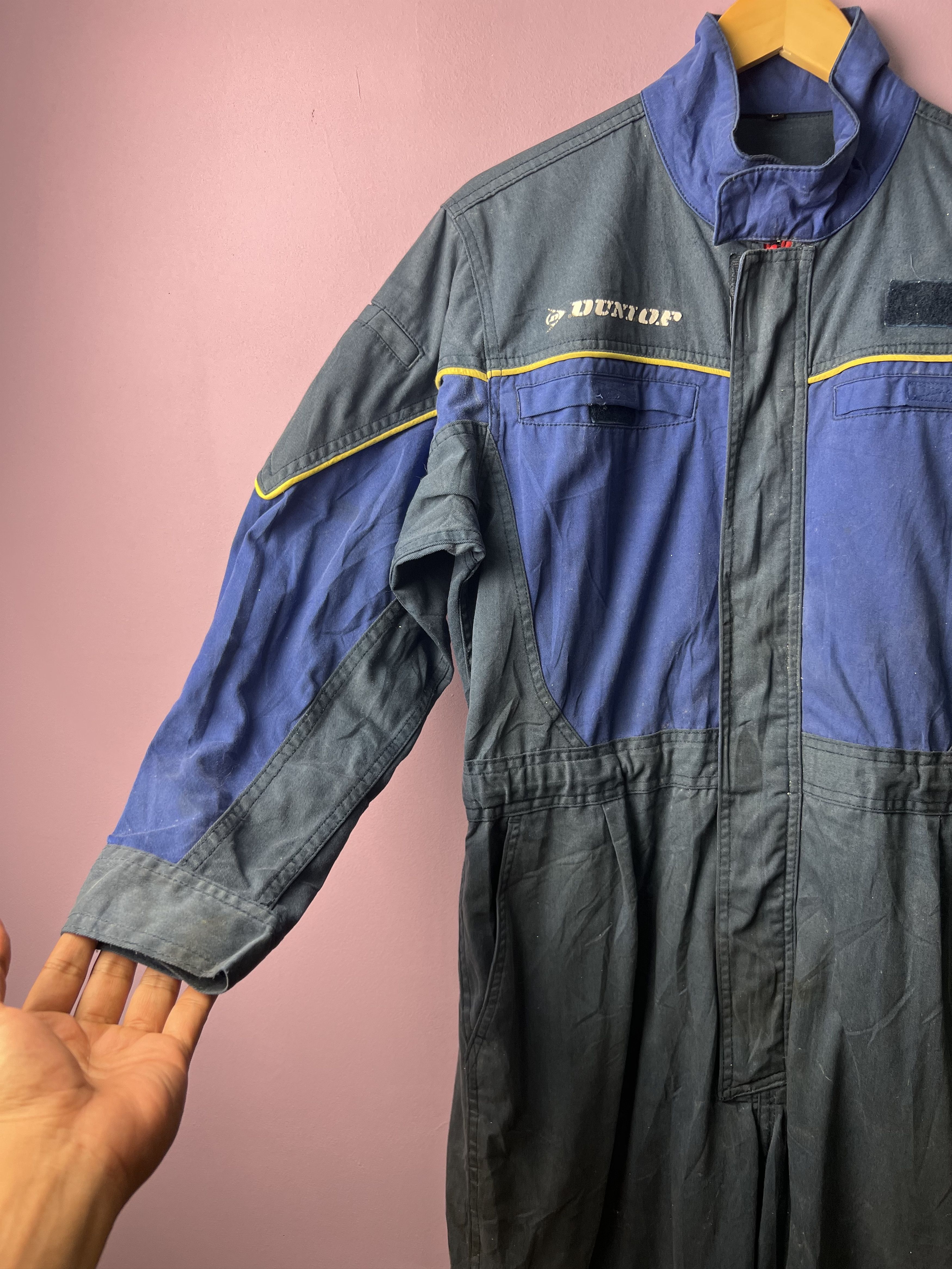 Dunlop 🔥Vintage Dunlop Racing Overalls Jumpsuit Size US 37 - 10 Thumbnail