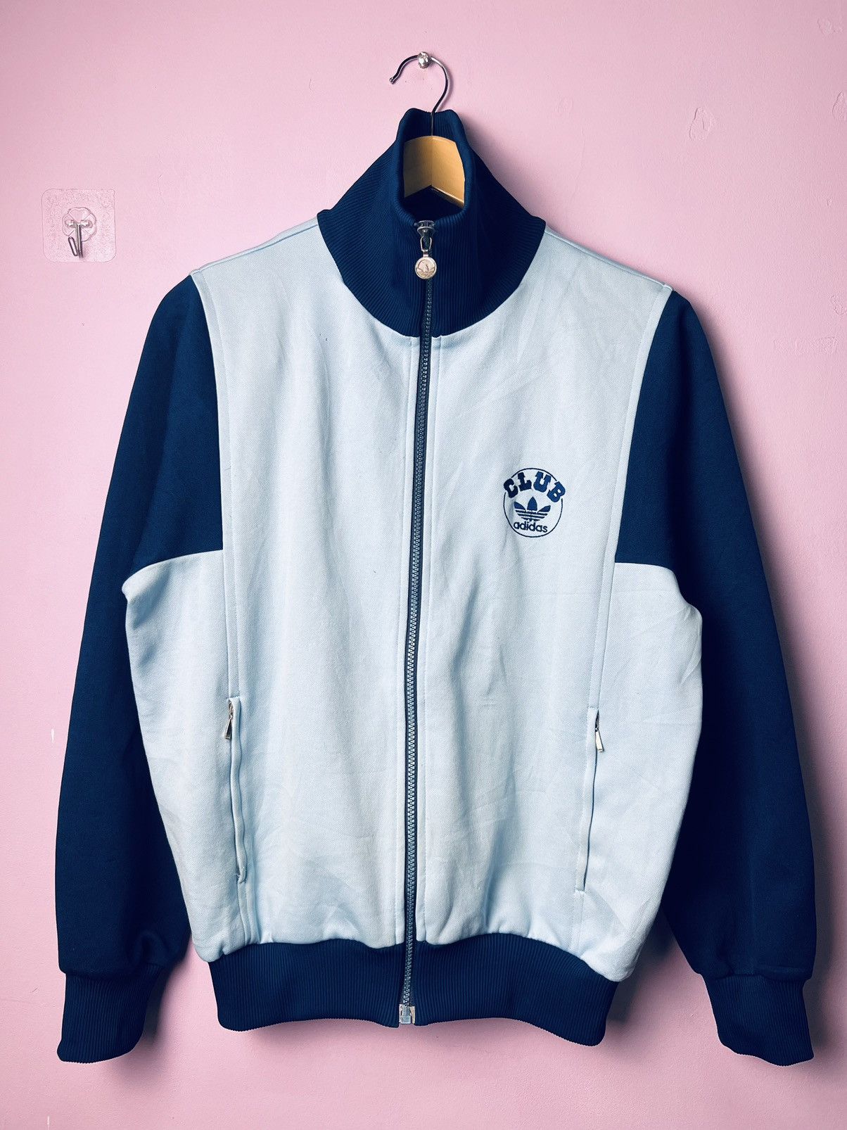 Adidas 🔥Vintage Two Tone Adidas Club Zipper Jackets Size US M / EU 48-50 / 2 - 2 Thumbnail