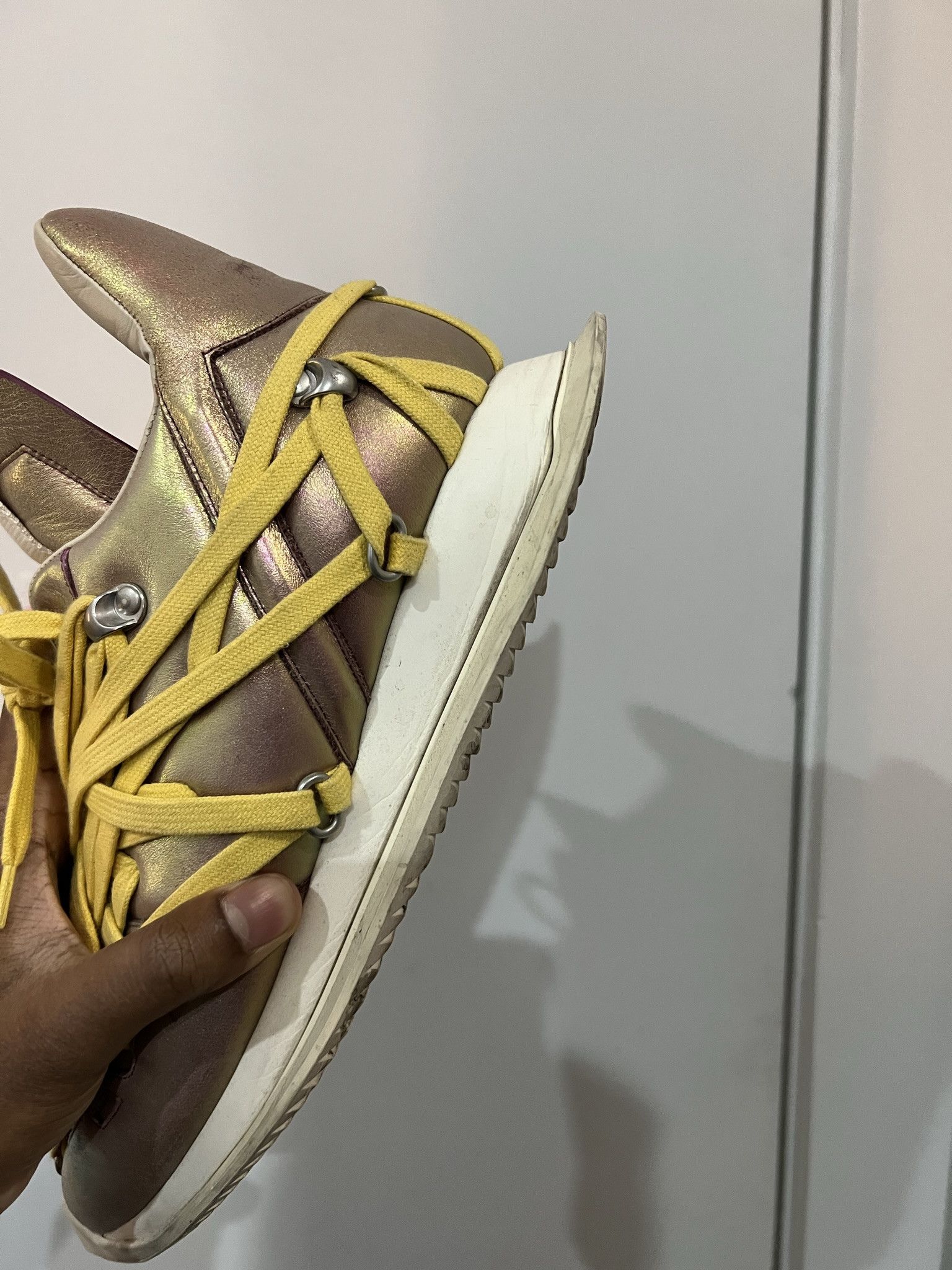 Rick Owens EXTREMELY RARE Rick Owens Tecuatl Iridescent Megalace Runner Size US 8.5 / EU 41-42 - 3 Thumbnail