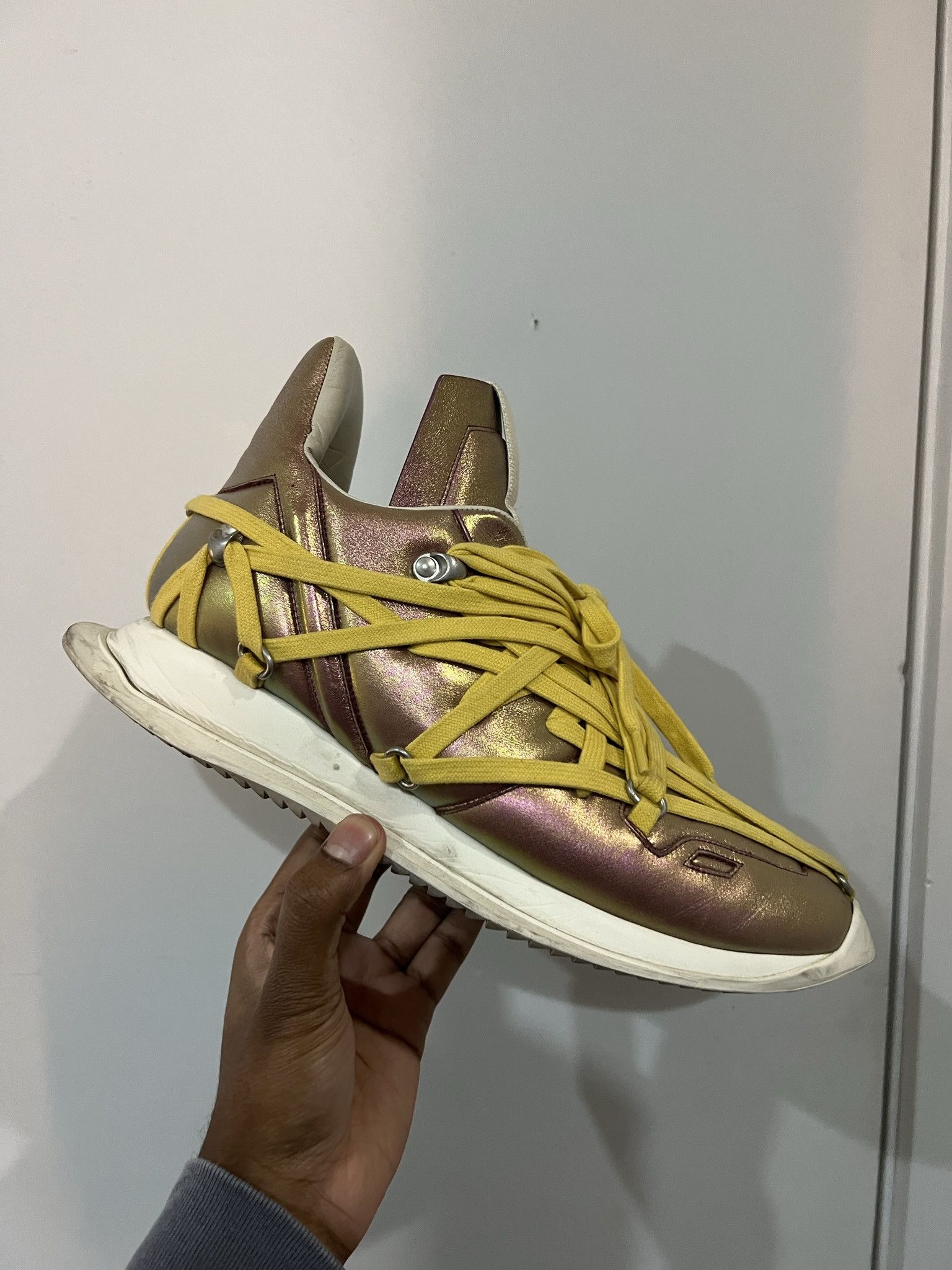 Rick Owens EXTREMELY RARE Rick Owens Tecuatl Iridescent Megalace Runner Size US 8.5 / EU 41-42 - 2 Thumbnail