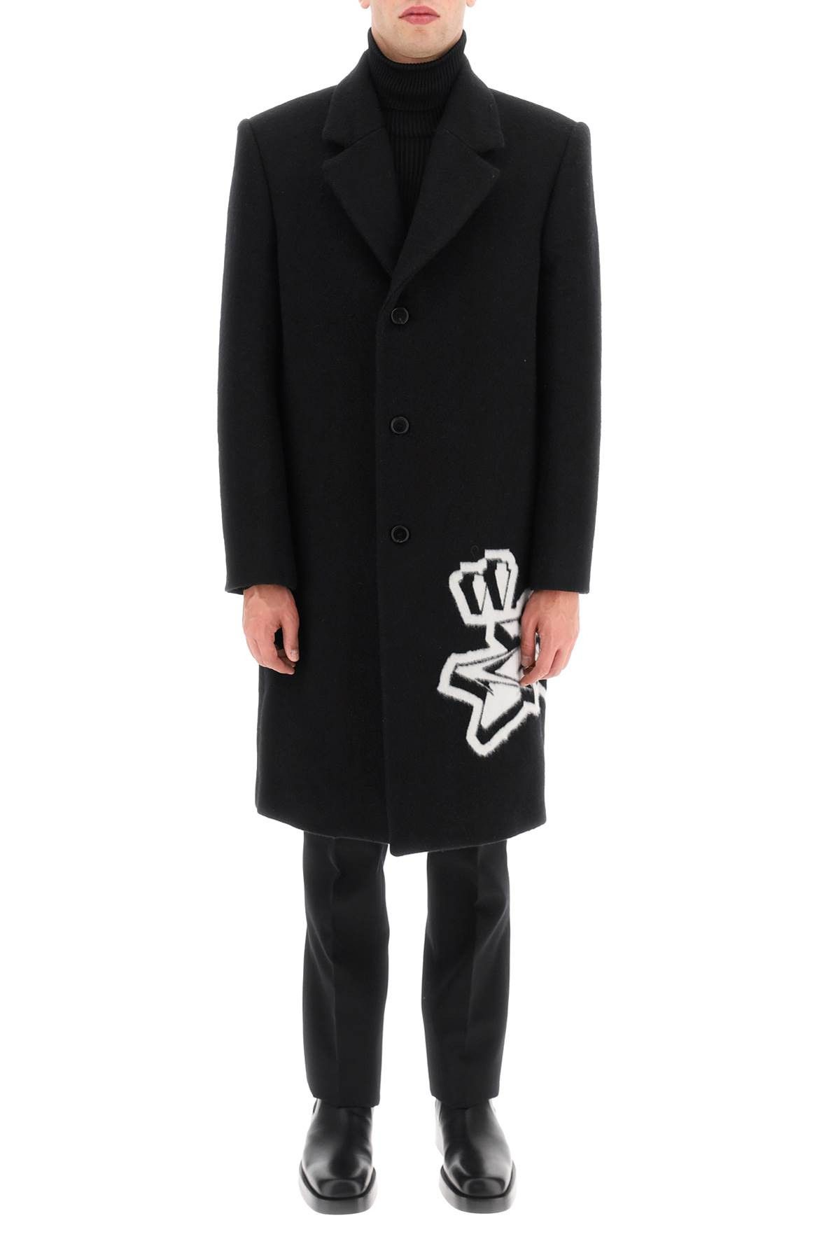 Off-White Graffiti Print Coat