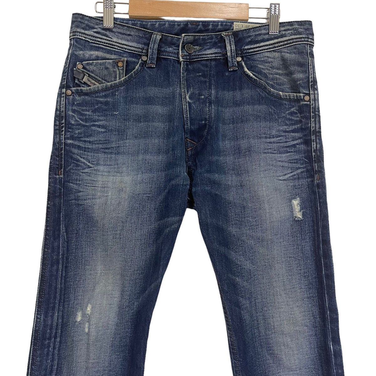 Diesel Diesel Industry Darron Regular Slim Distressed Denim W29 L30 Size US 29 - 2 Thumbnail