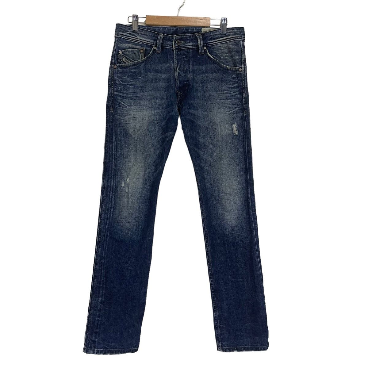 Diesel Diesel Industry Darron Regular Slim Distressed Denim W29 L30 Size US 29 - 1 Thumbnail