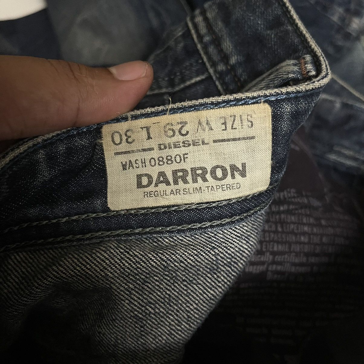 Diesel Diesel Industry Darron Regular Slim Distressed Denim W29 L30 Size US 29 - 22 Thumbnail