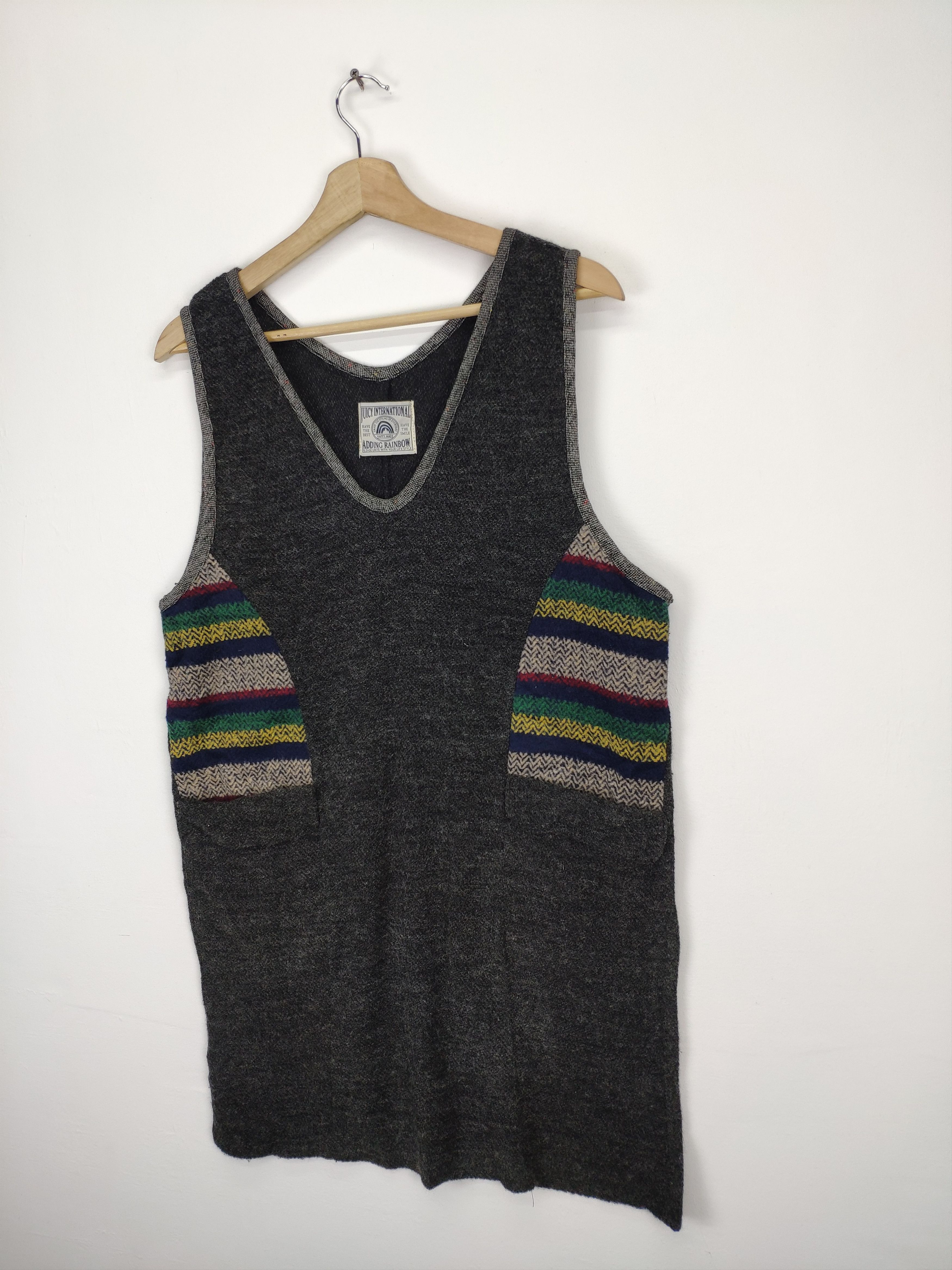 Japanese Brand × Vintage Steal 💥 Vintage Japanese Brand Wool Sleeveless Dress Size M / US 6-8 / IT 42-44 - 2 Thumbnail
