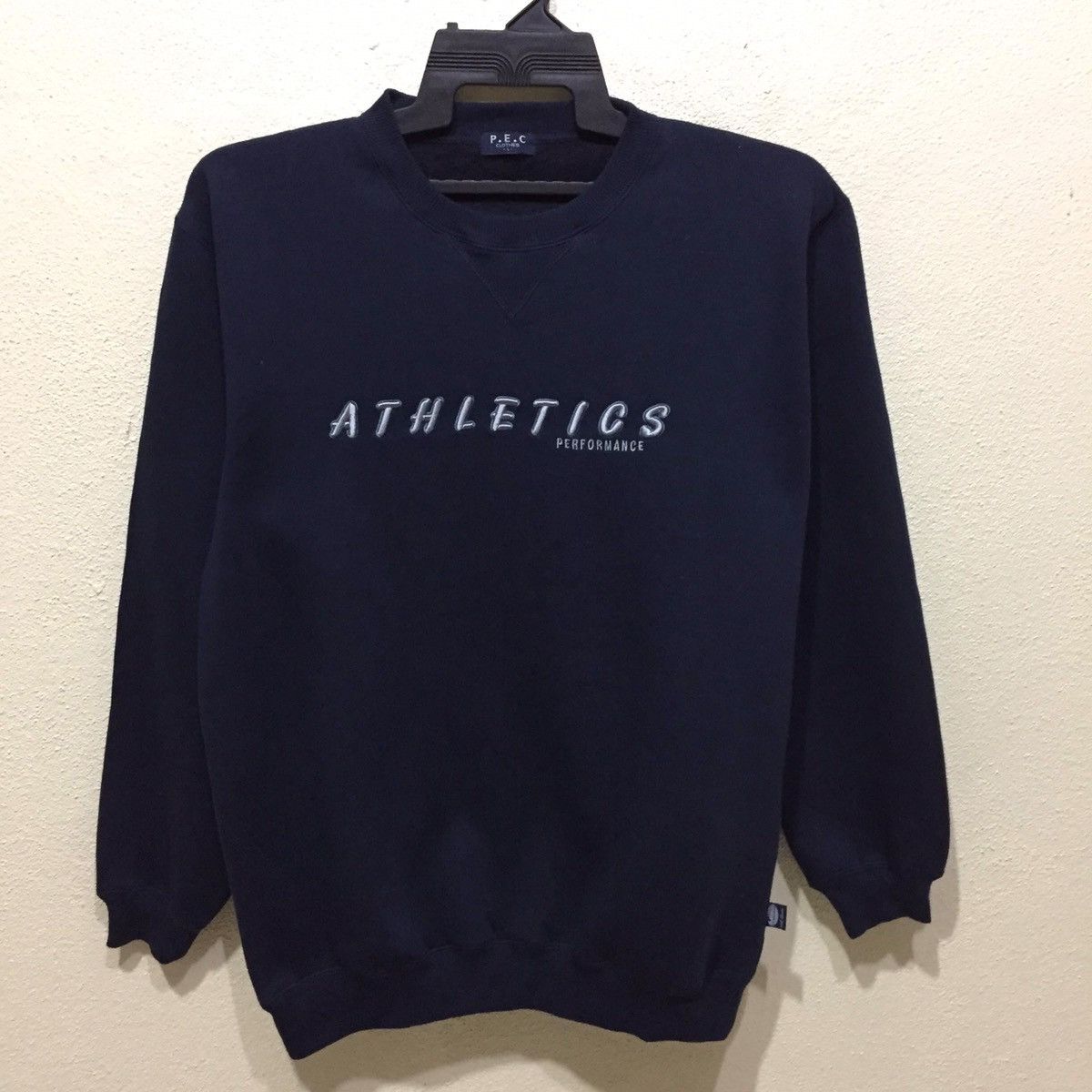 Japanese Brand P.E.C Sweatshirt ATHLETICS embroidered spellout L fits M Size US M / EU 48-50 / 2 - 1 Thumbnail