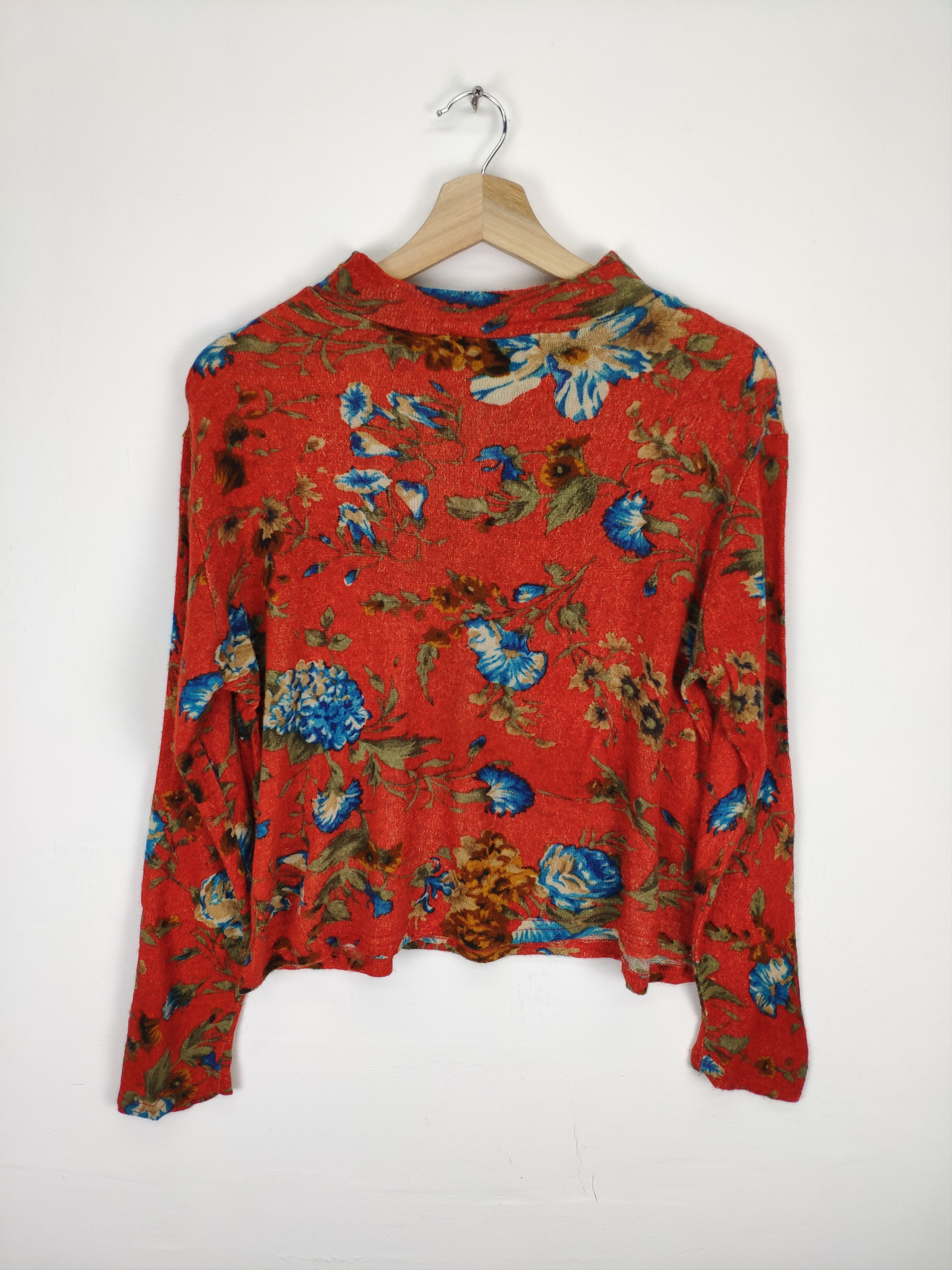 Japanese Brand × Le Grande Bleu (L.G.B.) × Vintage OFFER 💥 Vintage Sweater Floral Motif Unbranded Size M / US 6-8 / IT 42-44 - 10 Thumbnail