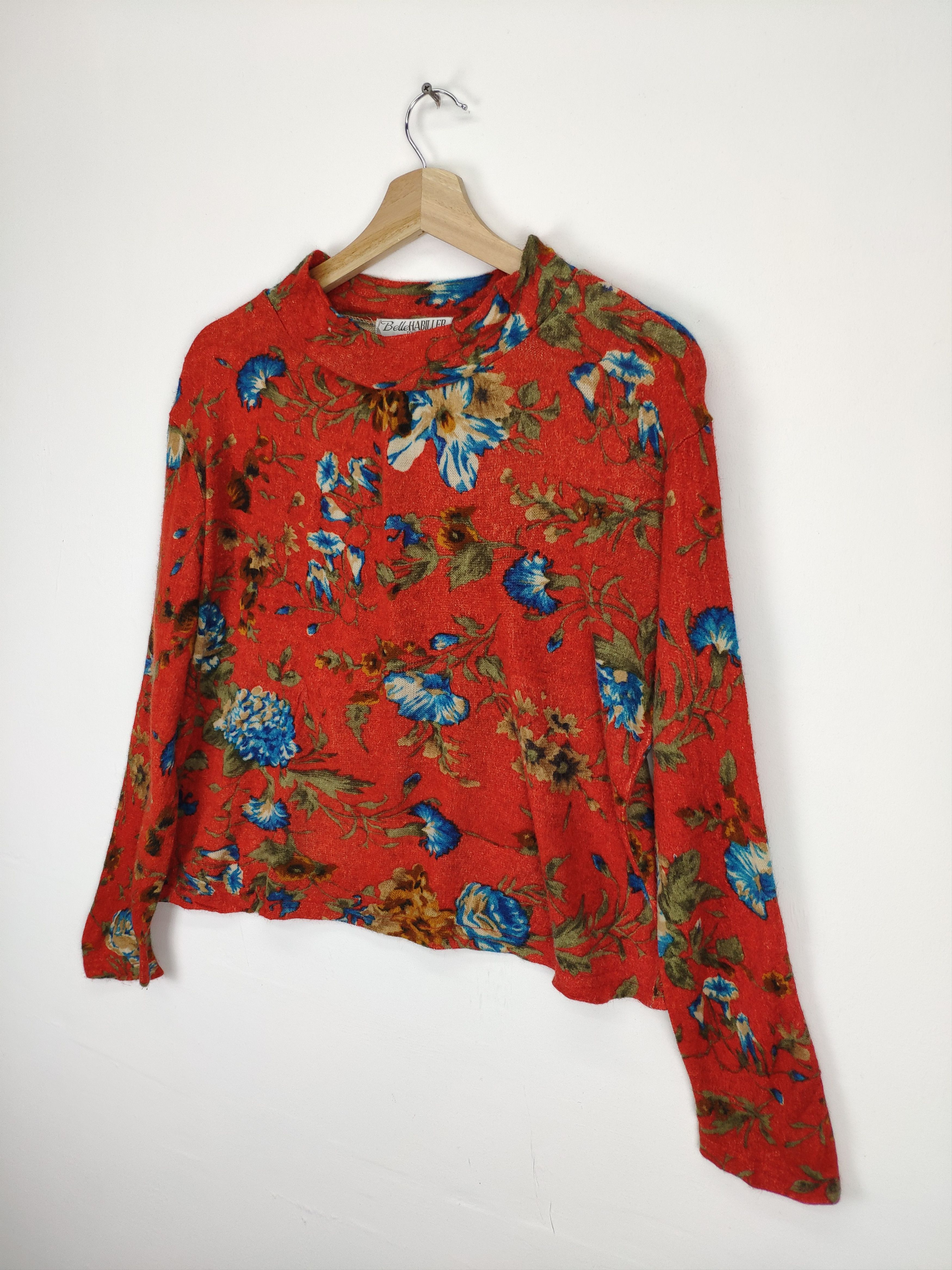 Japanese Brand × Le Grande Bleu (L.G.B.) × Vintage OFFER 💥 Vintage Sweater Floral Motif Unbranded Size M / US 6-8 / IT 42-44 - 2 Thumbnail