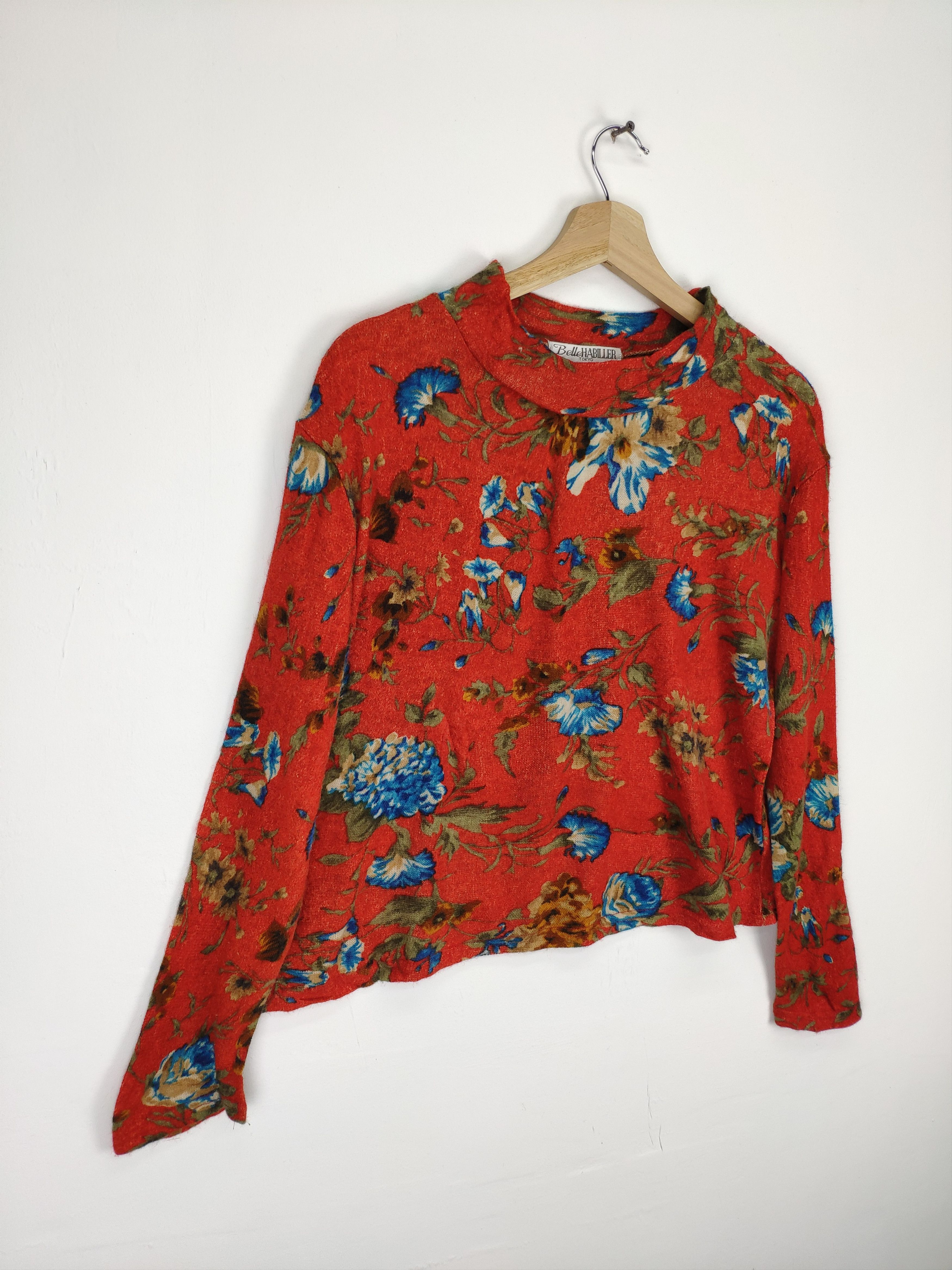 Japanese Brand × Le Grande Bleu (L.G.B.) × Vintage OFFER 💥 Vintage Sweater Floral Motif Unbranded Size M / US 6-8 / IT 42-44 - 3 Thumbnail