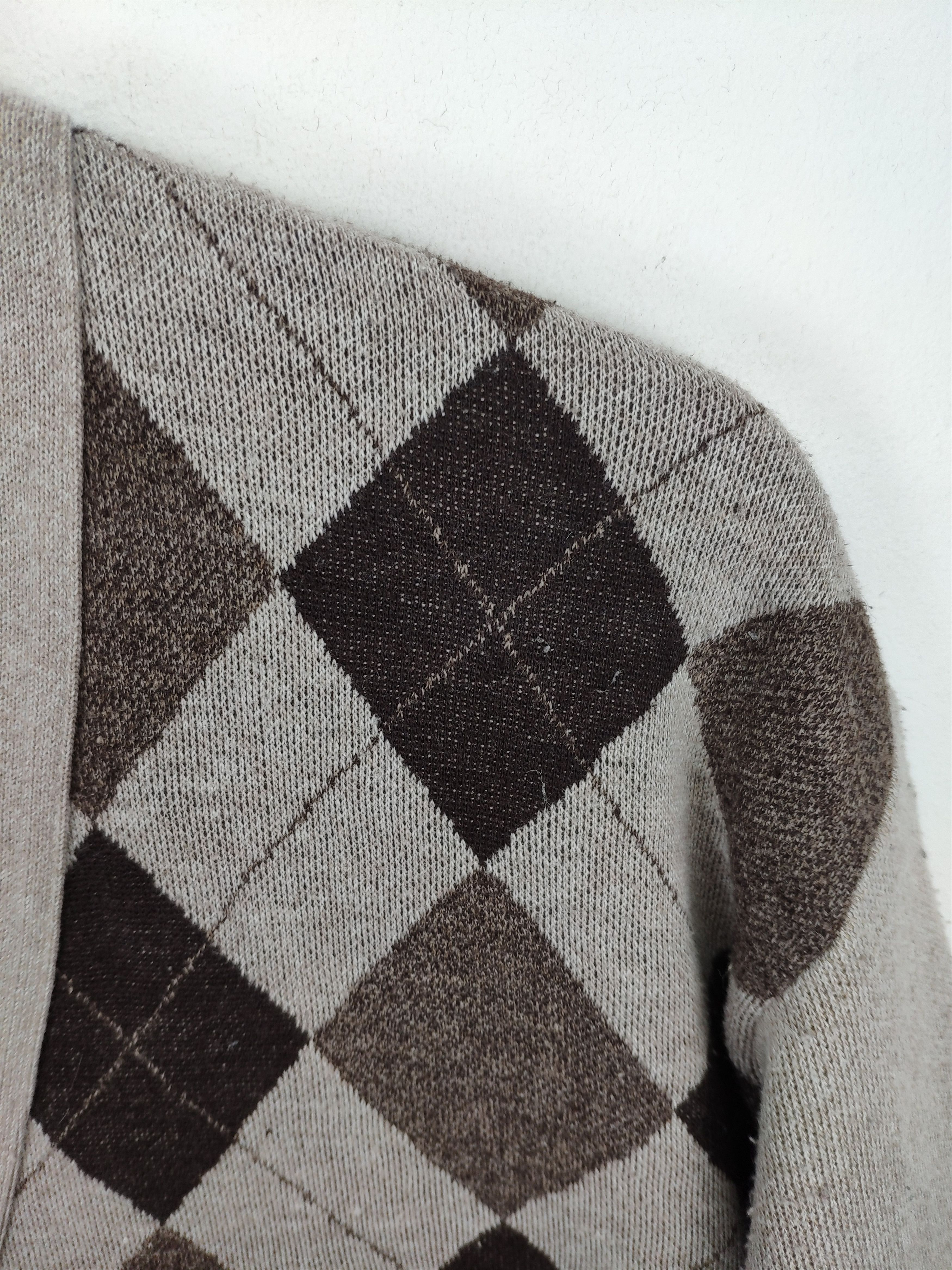 Japanese Brand × Vintage Vintage Knit Cardigan Diamond Style Size US M / EU 48-50 / 2 - 9 Thumbnail