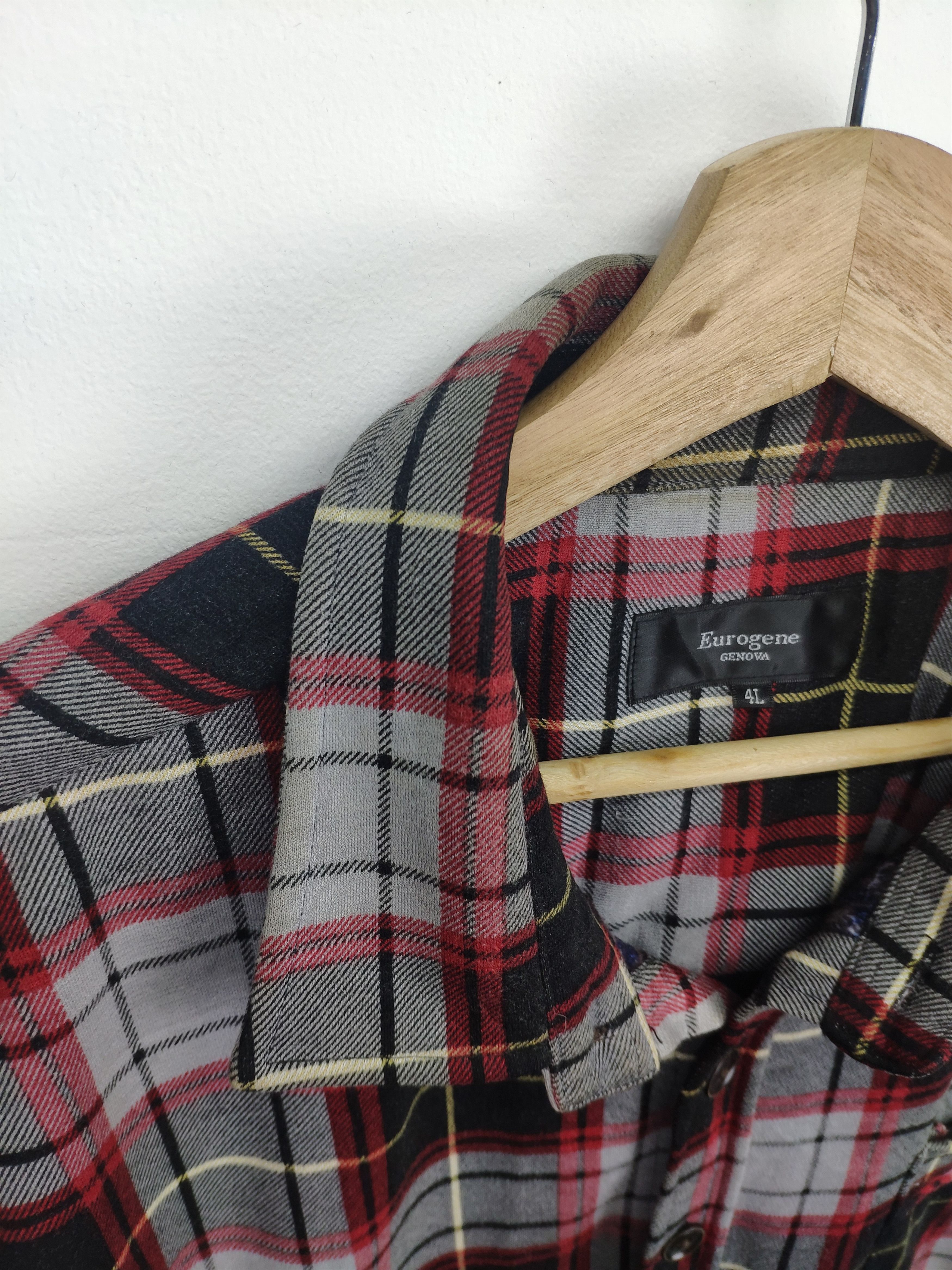Flannel × Japanese Brand × Vintage Vintage Flannel Shirt Checkered Travis Style Size US XL / EU 56 / 4 - 10 Thumbnail