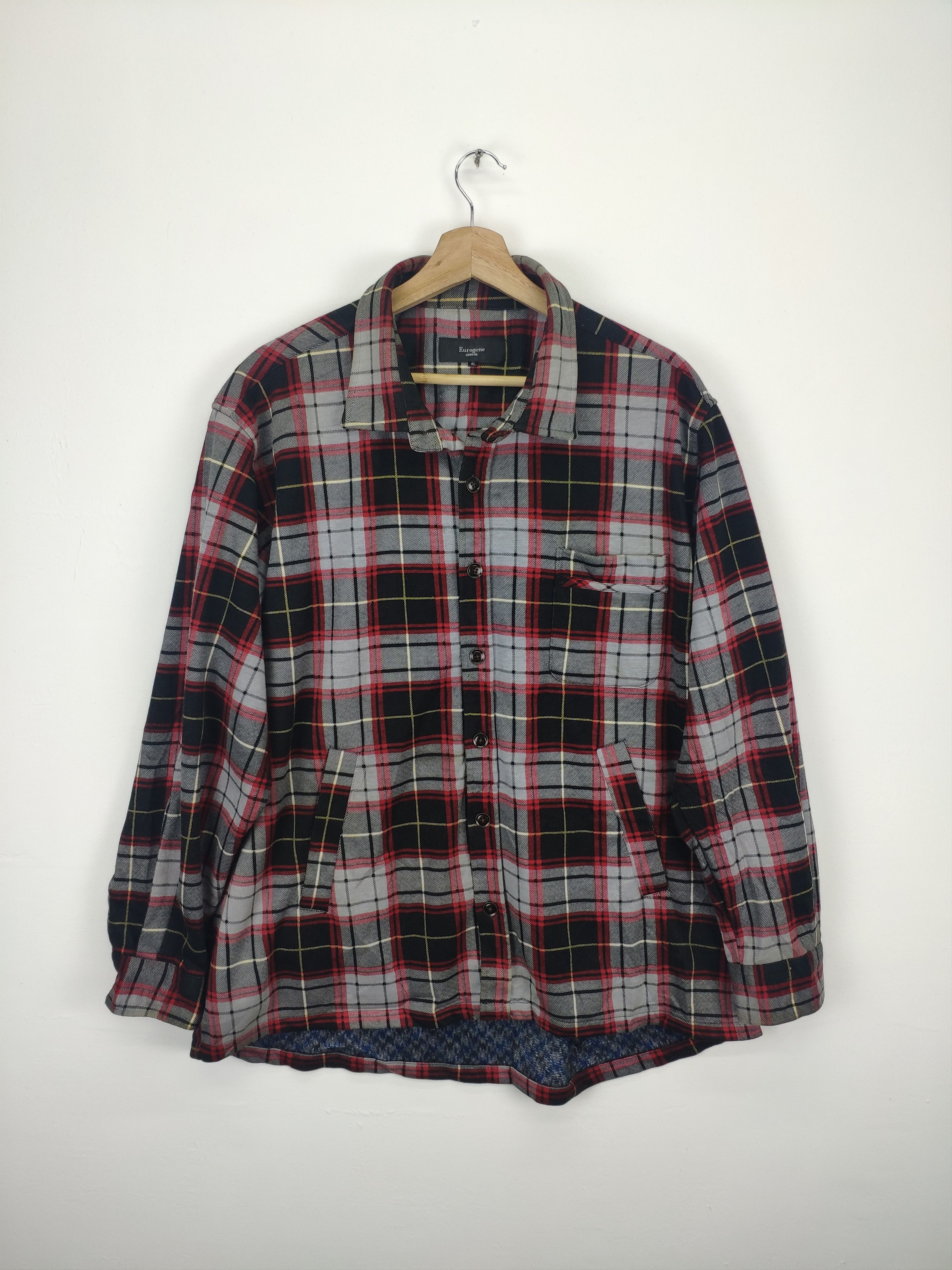 Flannel × Japanese Brand × Vintage Vintage Flannel Shirt Checkered Travis Style Size US XL / EU 56 / 4 - 1 Thumbnail