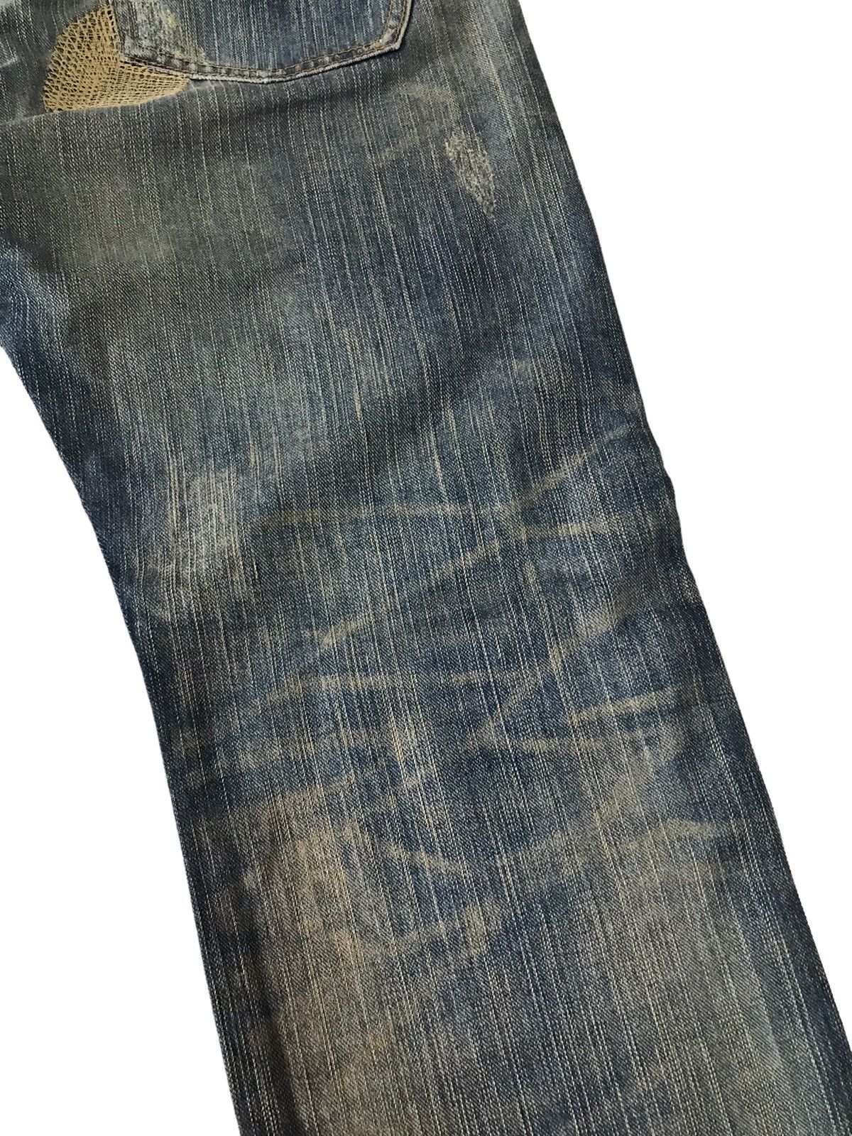 Japanese Brand Vintage Edwin Sashiko Distressed Patchwork Distressed Denim Size US 31 - 18 Thumbnail