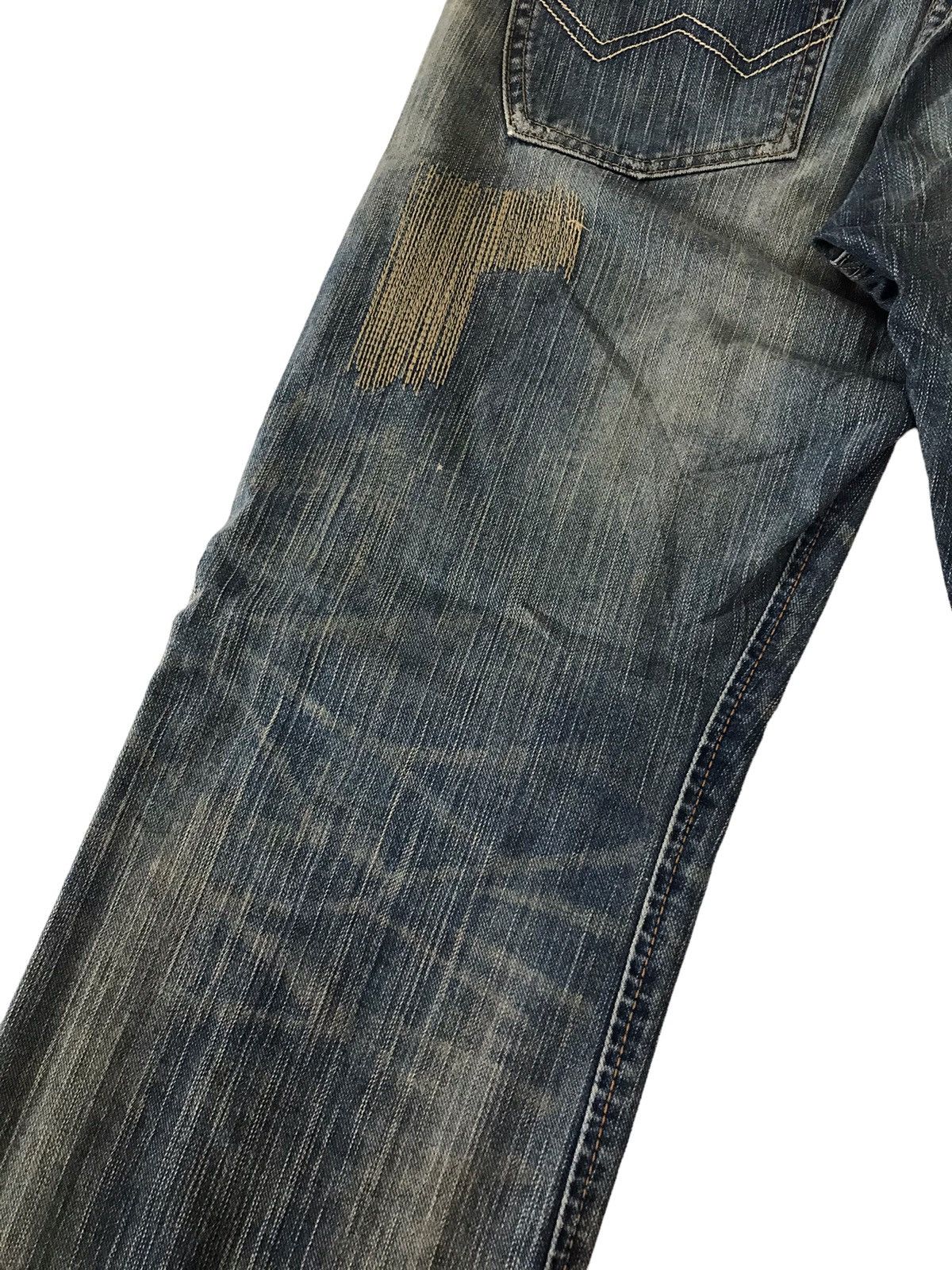 Japanese Brand Vintage Edwin Sashiko Distressed Patchwork Distressed Denim Size US 31 - 19 Thumbnail