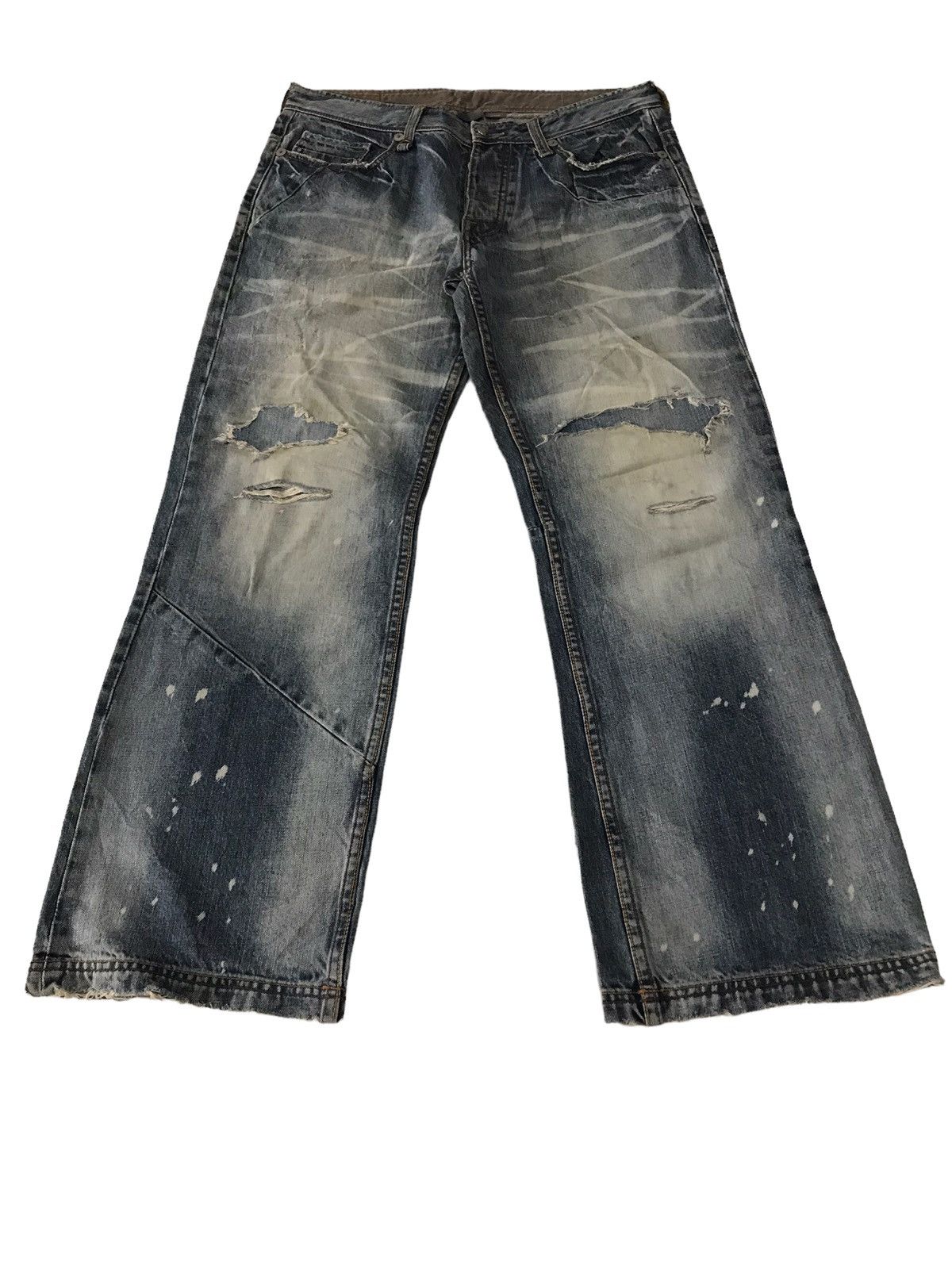 Armani Exchange Thrashed🔥Armani Exchange Acid Wash Distressed Denim Pant⚡️ Size US 32 / EU 48 - 3 Thumbnail