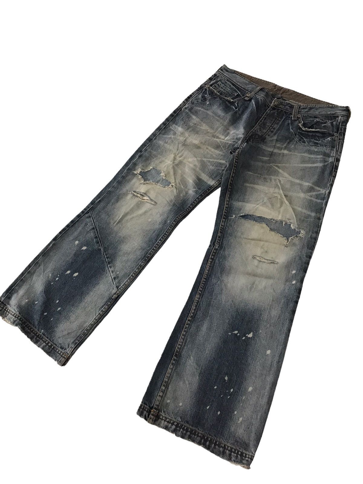 Armani Exchange Thrashed🔥Armani Exchange Acid Wash Distressed Denim Pant⚡️ Size US 32 / EU 48 - 4 Thumbnail