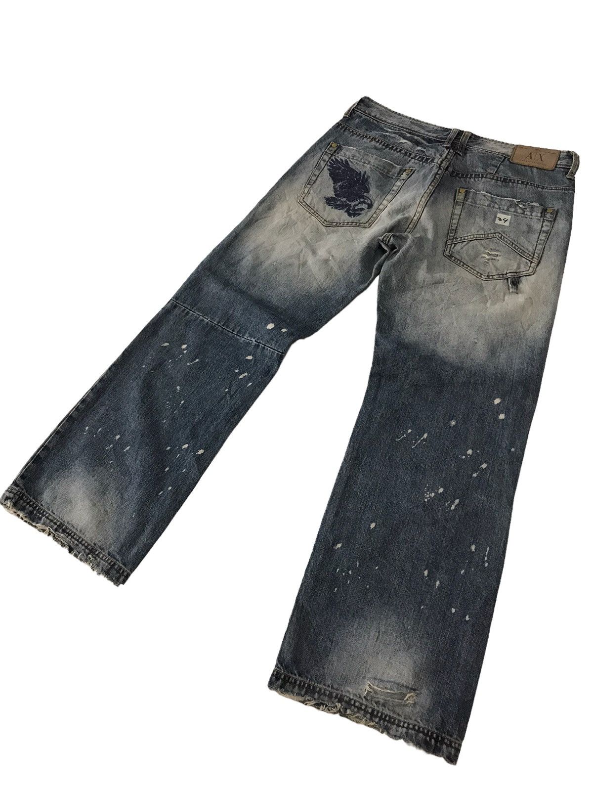 Armani Exchange Thrashed🔥Armani Exchange Acid Wash Distressed Denim Pant⚡️ Size US 32 / EU 48 - 13 Thumbnail
