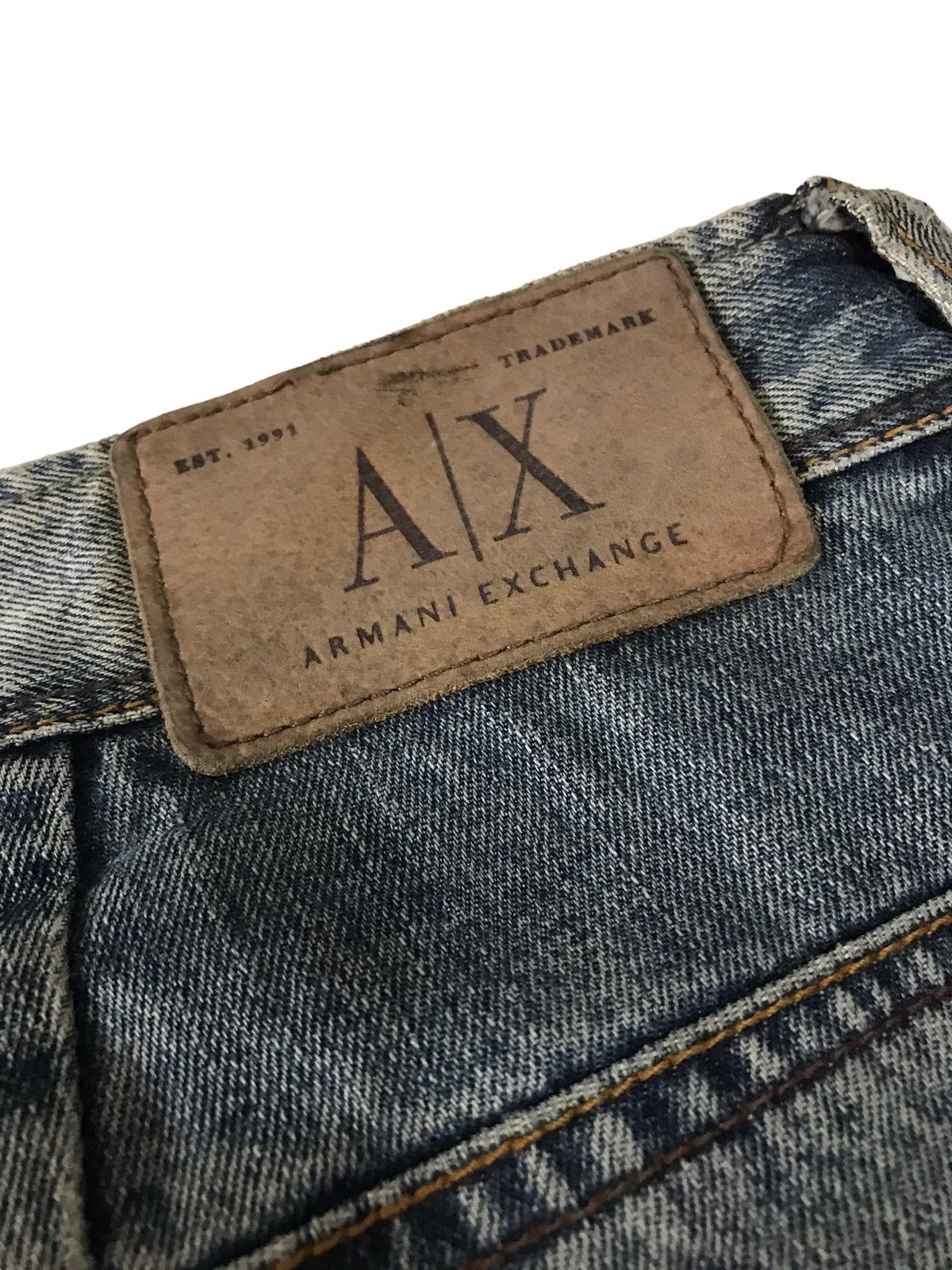 Armani Exchange Thrashed🔥Armani Exchange Acid Wash Distressed Denim Pant⚡️ Size US 32 / EU 48 - 21 Thumbnail