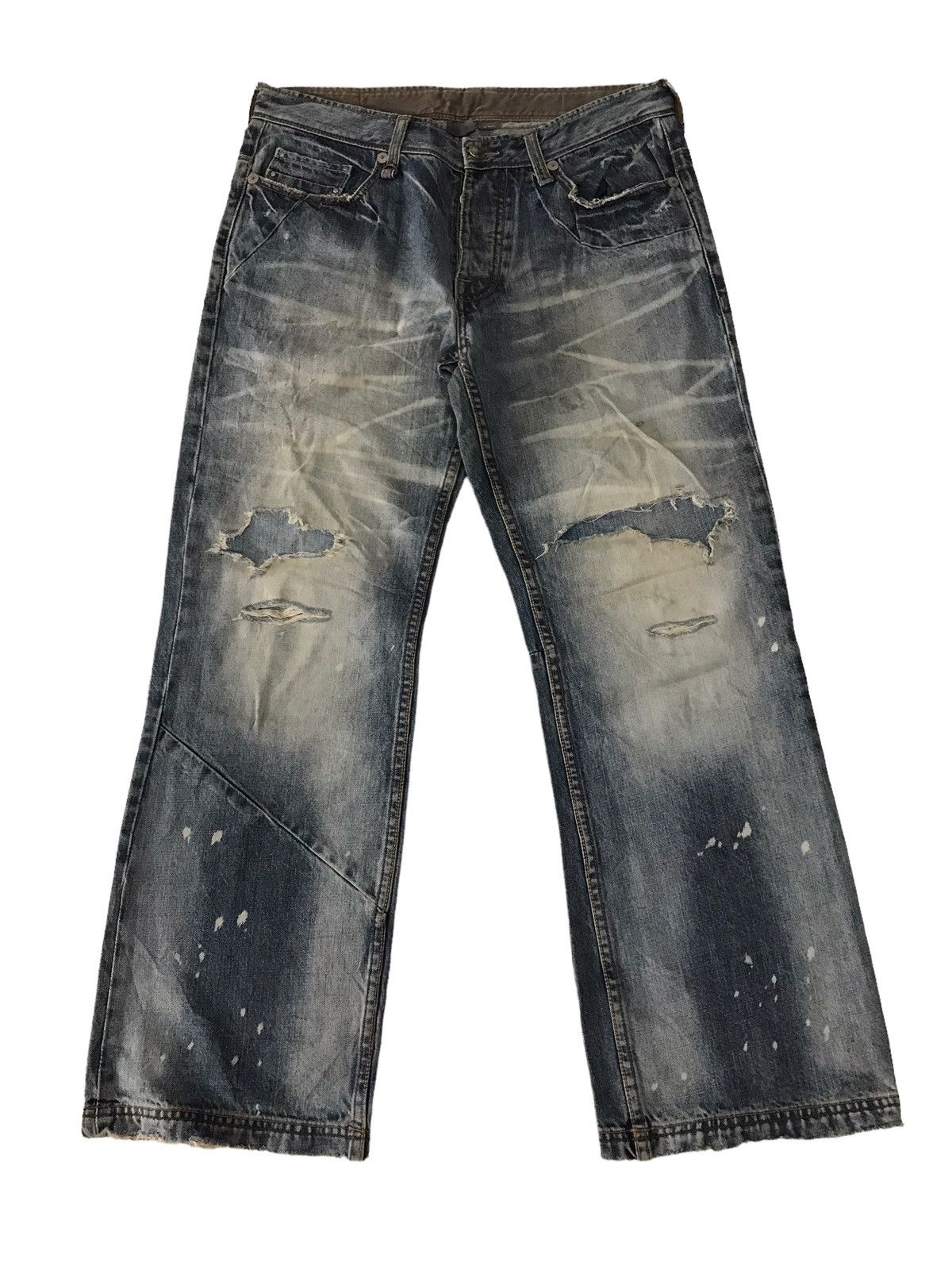 Armani Exchange Thrashed🔥Armani Exchange Acid Wash Distressed Denim Pant⚡️ Size US 32 / EU 48 - 2 Thumbnail