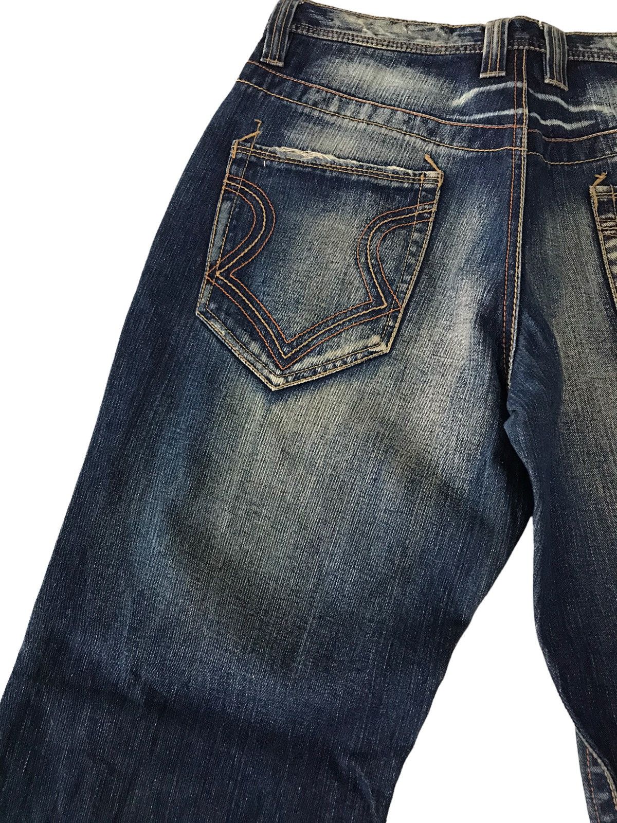 Hysteric Glamour Flare Jeans The Allout Faded Blue Distressed Denim Pant⚡️ Size US 32 / EU 48 - 19 Thumbnail