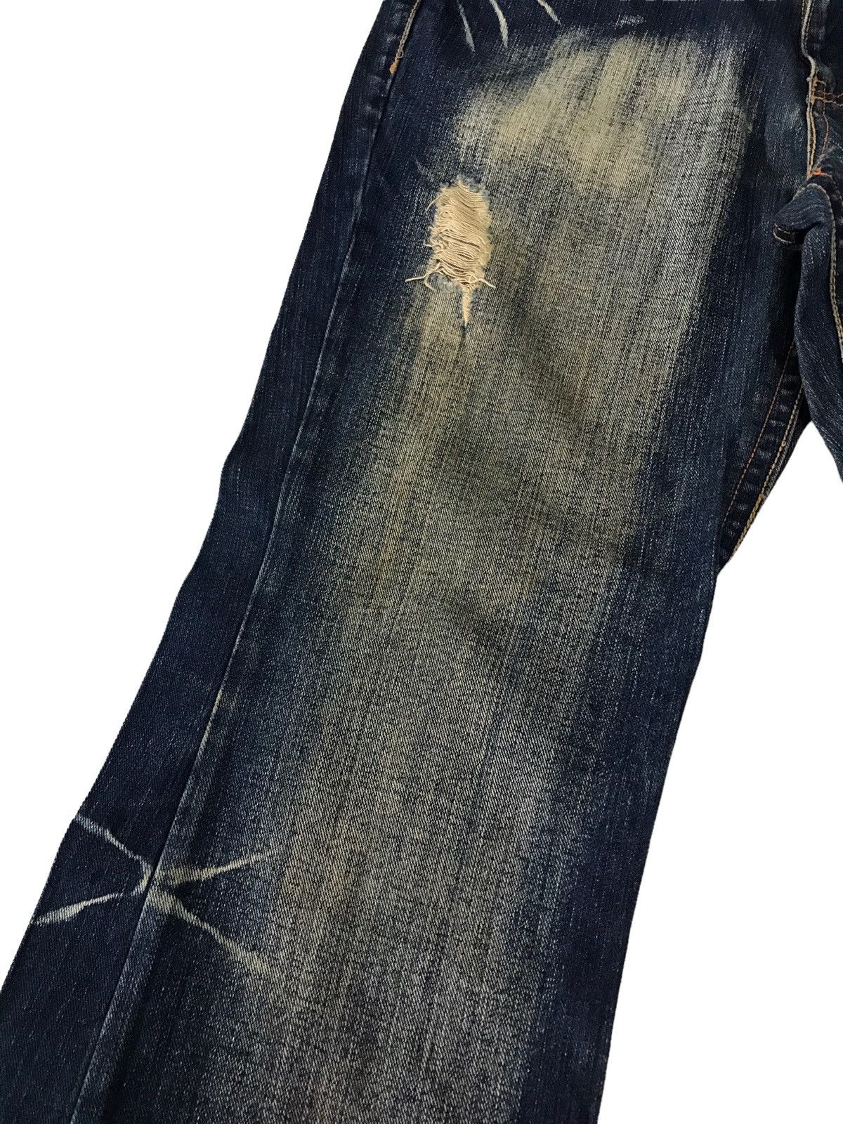 Hysteric Glamour Flare Jeans The Allout Faded Blue Distressed Denim Pant⚡️ Size US 32 / EU 48 - 9 Thumbnail