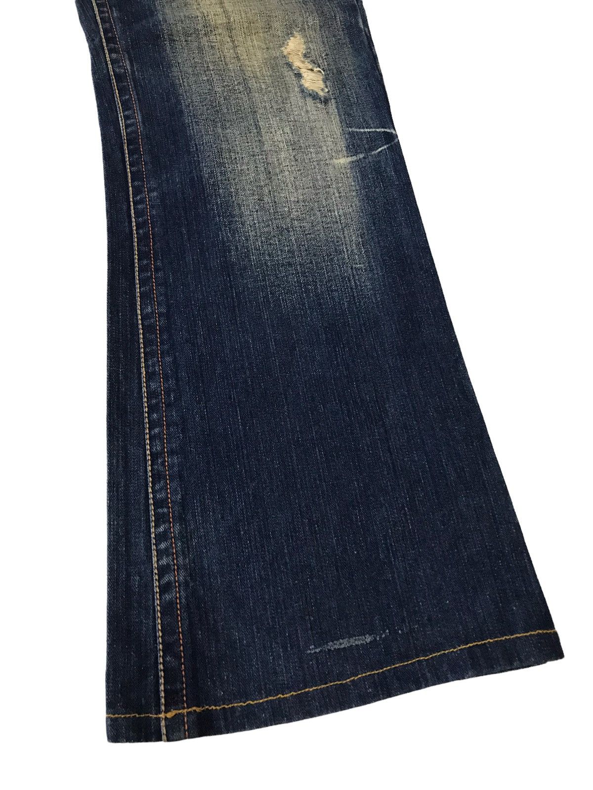Hysteric Glamour Flare Jeans The Allout Faded Blue Distressed Denim Pant⚡️ Size US 32 / EU 48 - 6 Thumbnail