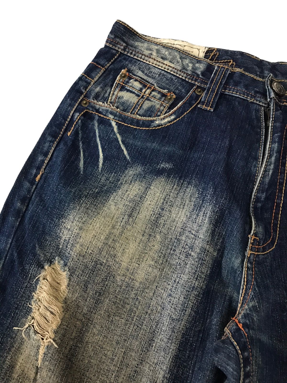 Hysteric Glamour Flare Jeans The Allout Faded Blue Distressed Denim Pant⚡️ Size US 32 / EU 48 - 11 Thumbnail