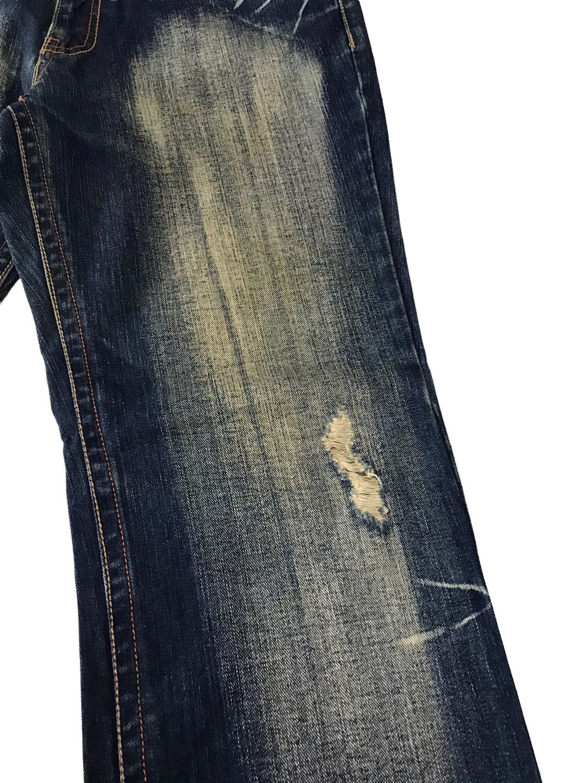 Hysteric Glamour Flare Jeans The Allout Faded Blue Distressed Denim Pant⚡️ Size US 32 / EU 48 - 8 Thumbnail