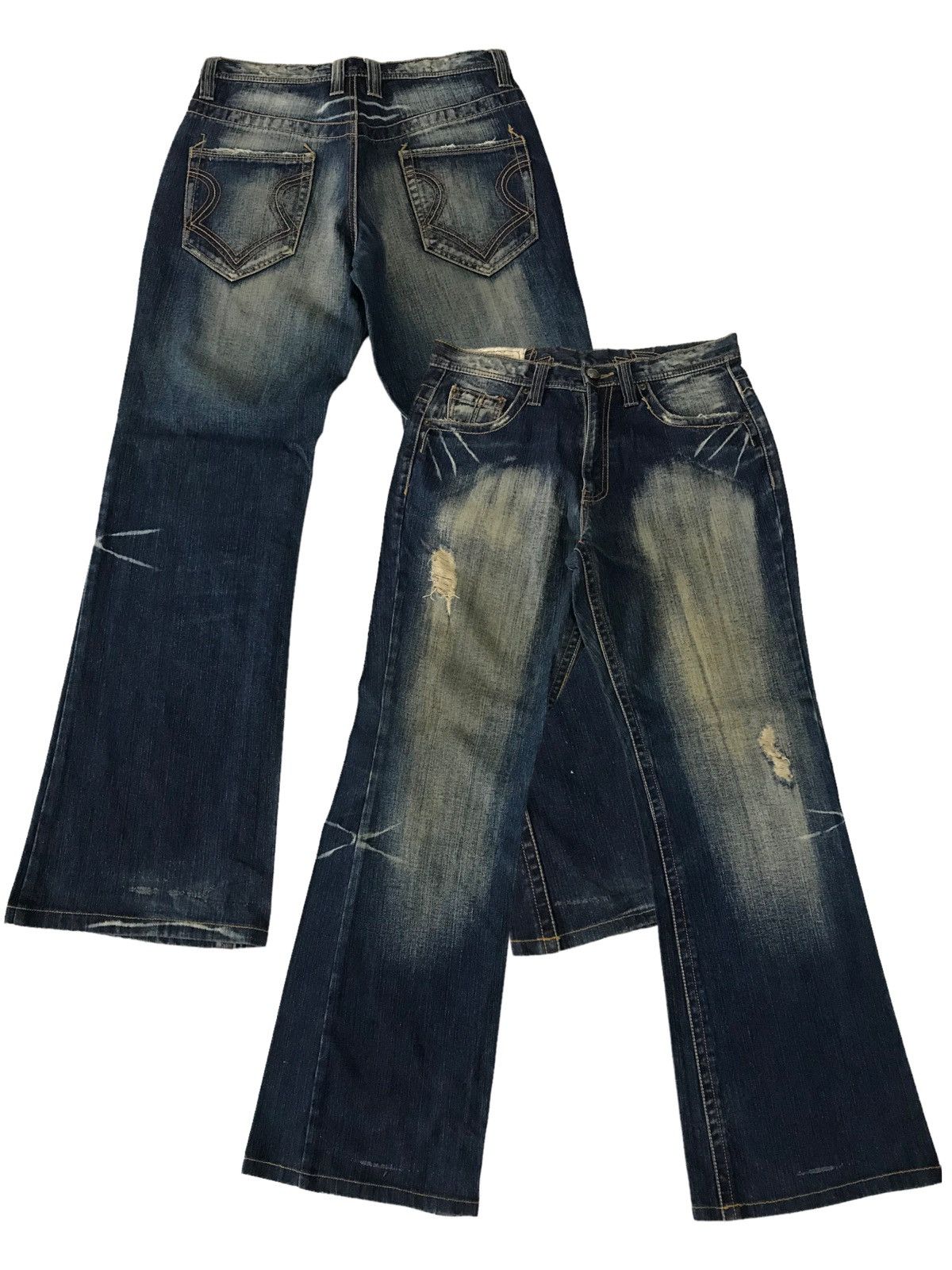 Hysteric Glamour Flare Jeans The Allout Faded Blue Distressed Denim Pant⚡️ Size US 32 / EU 48 - 1 Thumbnail