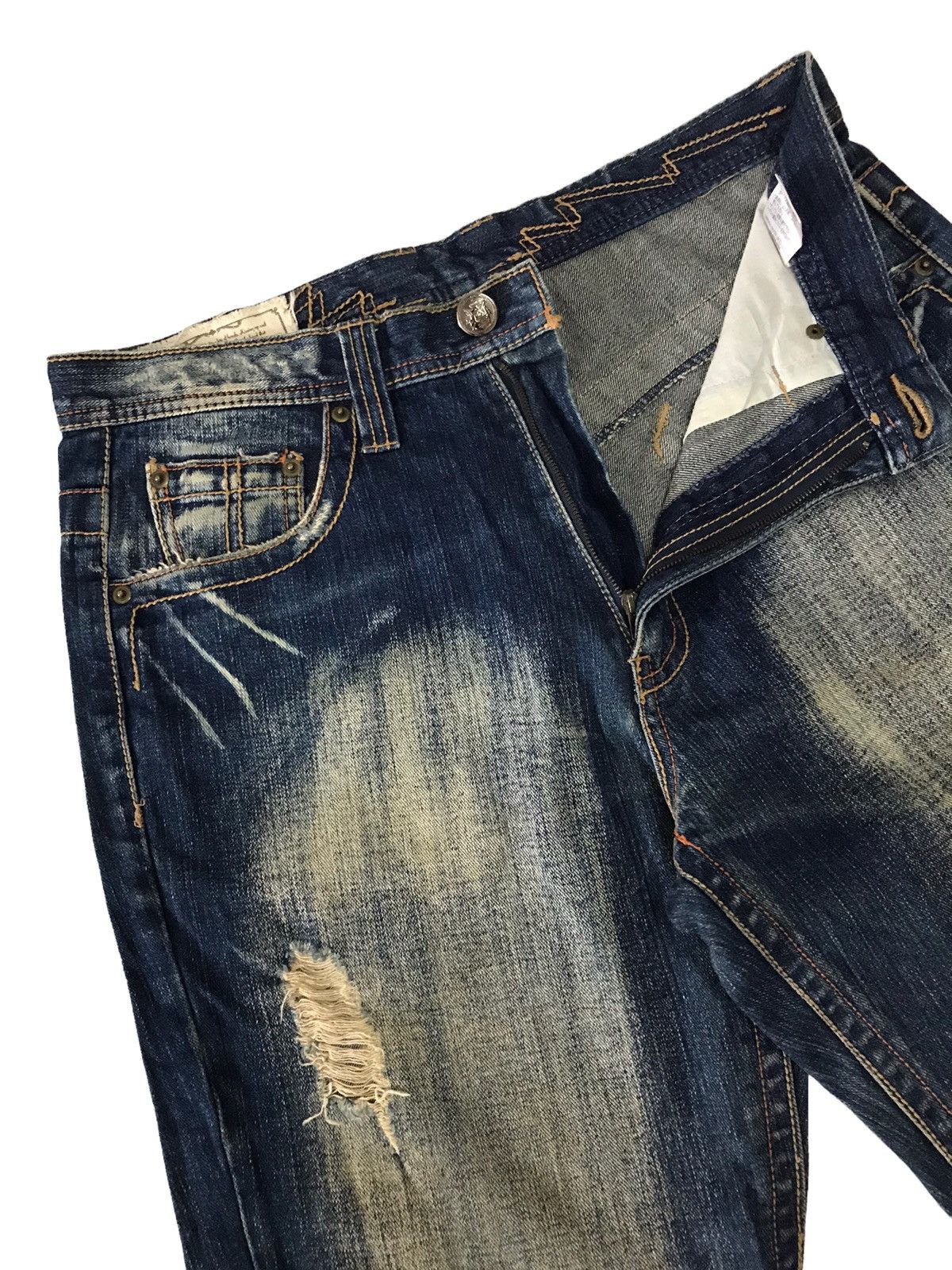 Hysteric Glamour Flare Jeans The Allout Faded Blue Distressed Denim Pant⚡️ Size US 32 / EU 48 - 12 Thumbnail