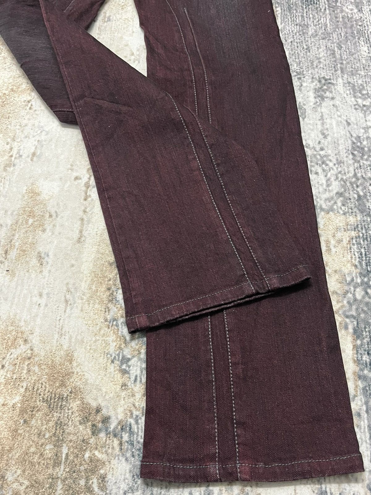 Japanese Brand × Vintage Michel Klein Homme Maroon Brand Denim Size US 29 - 9 Thumbnail