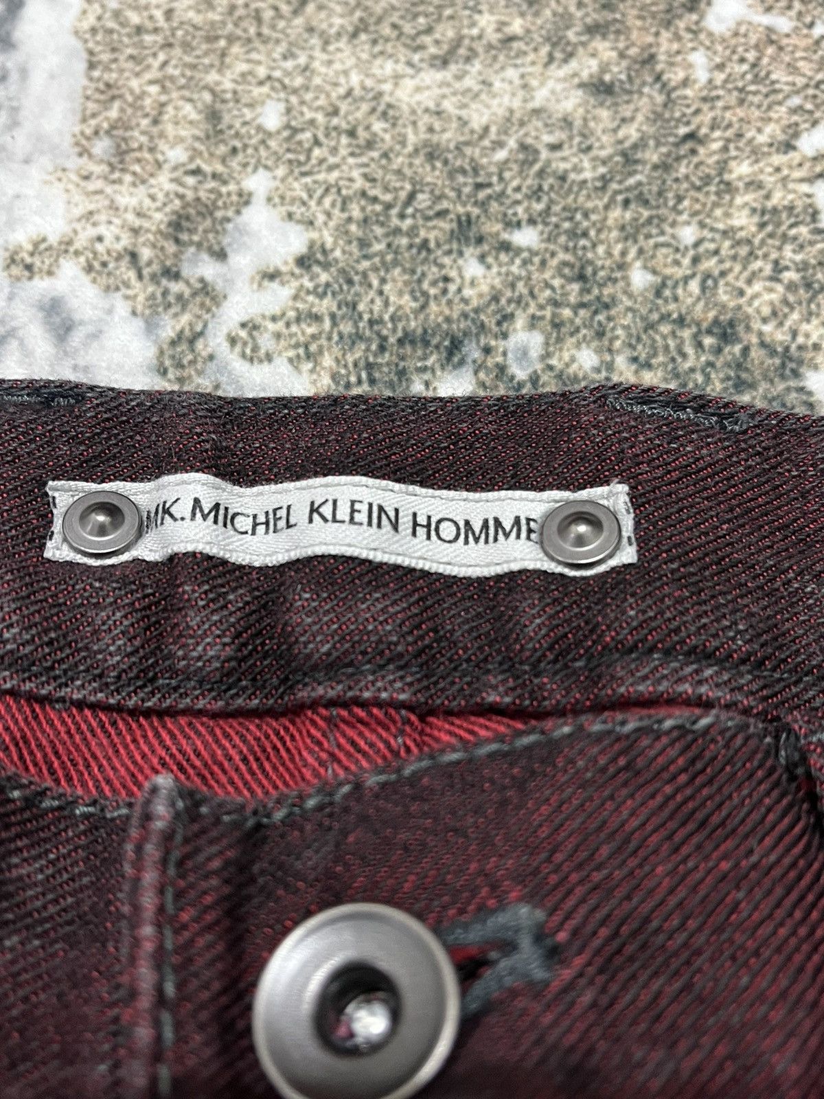 Japanese Brand × Vintage Michel Klein Homme Maroon Brand Denim Size US 29 - 6 Thumbnail