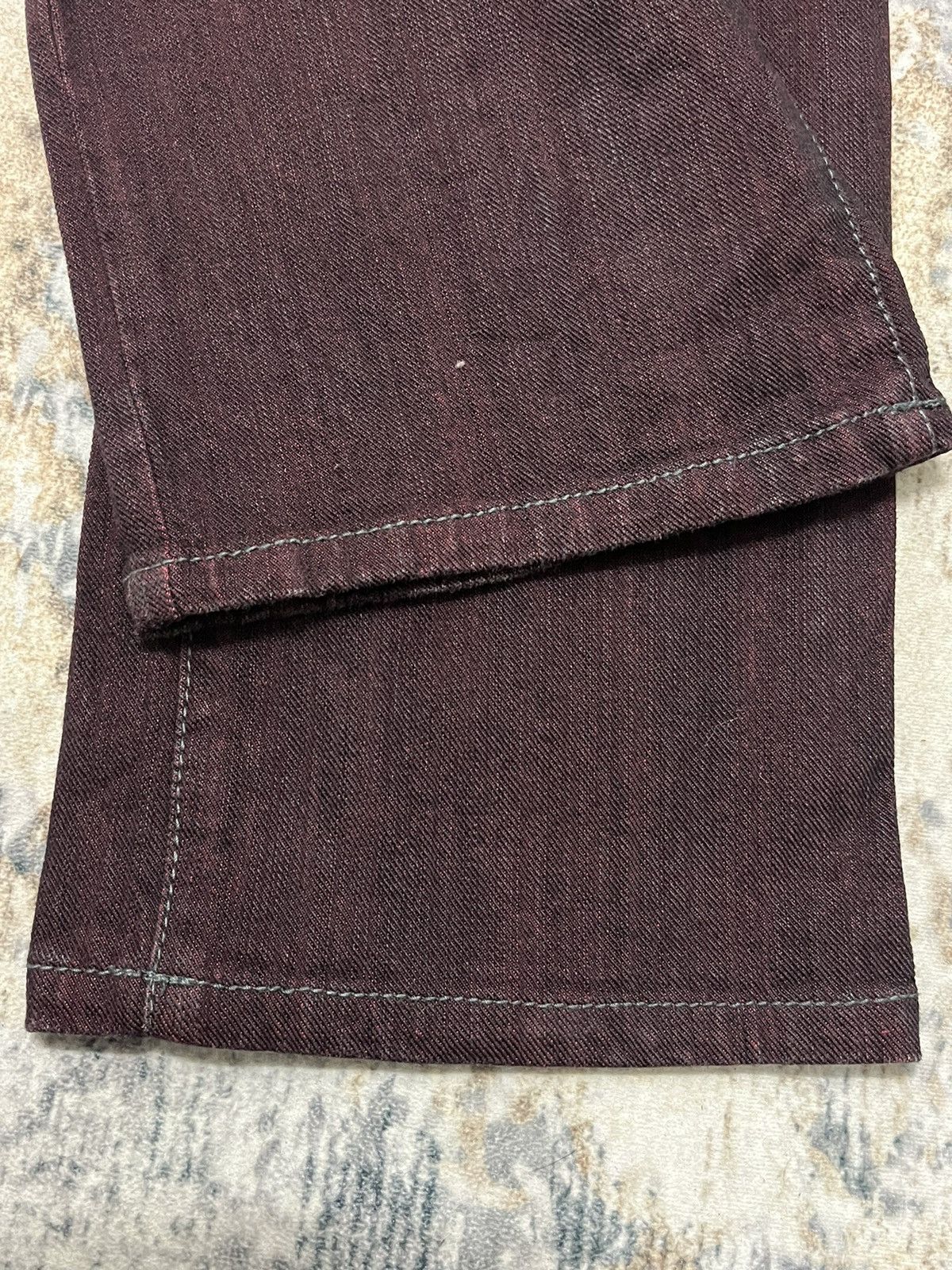 Japanese Brand × Vintage Michel Klein Homme Maroon Brand Denim Size US 29 - 4 Thumbnail