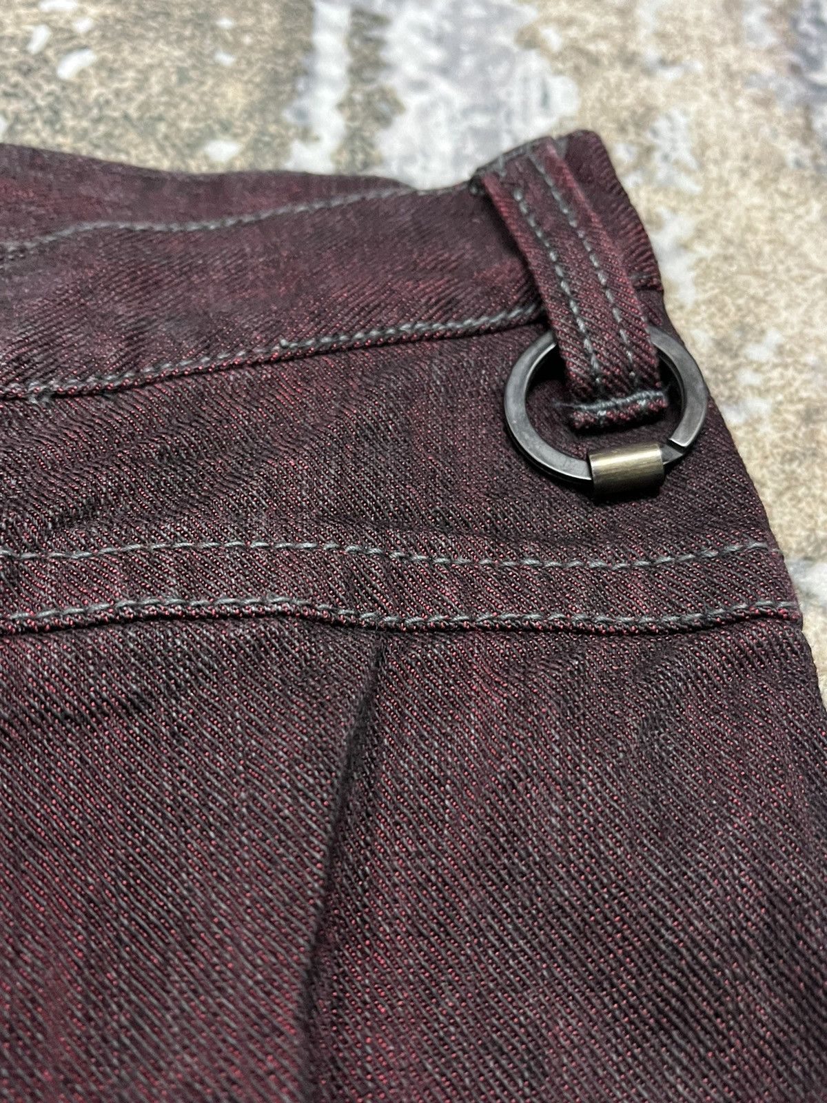 Japanese Brand × Vintage Michel Klein Homme Maroon Brand Denim Size US 29 - 7 Thumbnail