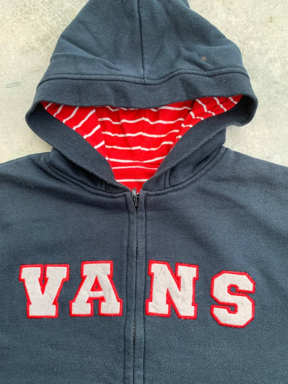 Vans Vintage Vans Skateboards Reversible Striped Hoodie Size US S / EU 44-46 / 1 - 3 Thumbnail