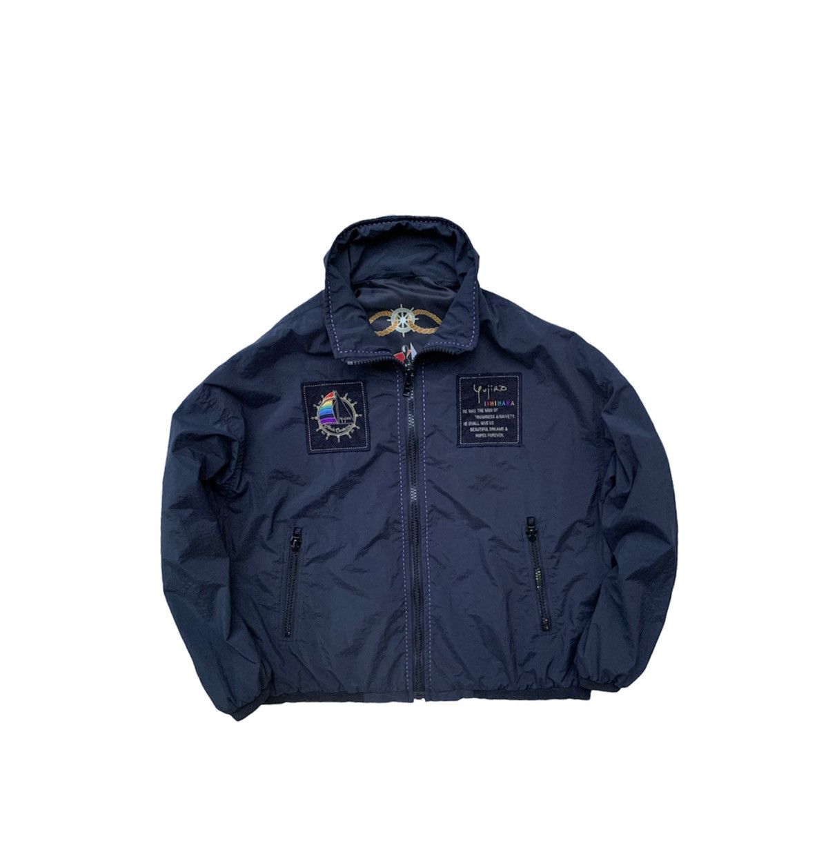Japanese Brand 🪖Vintage ISHIHARA YUJIRO Bomber Style Windbreaker Size US L / EU 52-54 / 3 - 1 Thumbnail