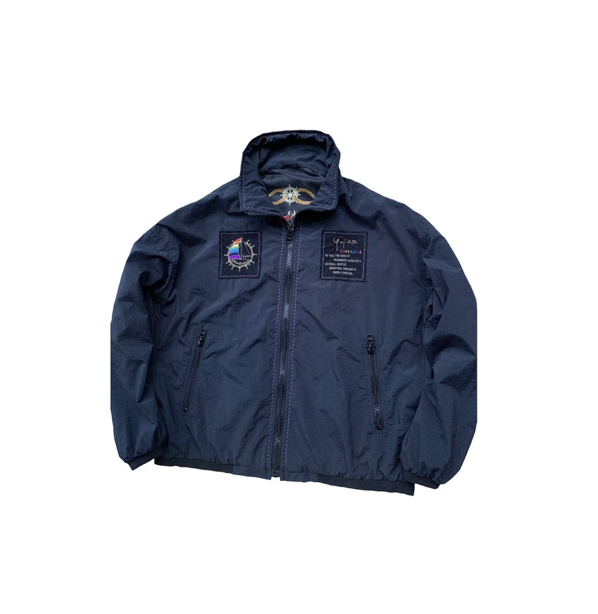 Japanese Brand 🪖Vintage ISHIHARA YUJIRO Bomber Style Windbreaker Size US L / EU 52-54 / 3 - 5 Thumbnail