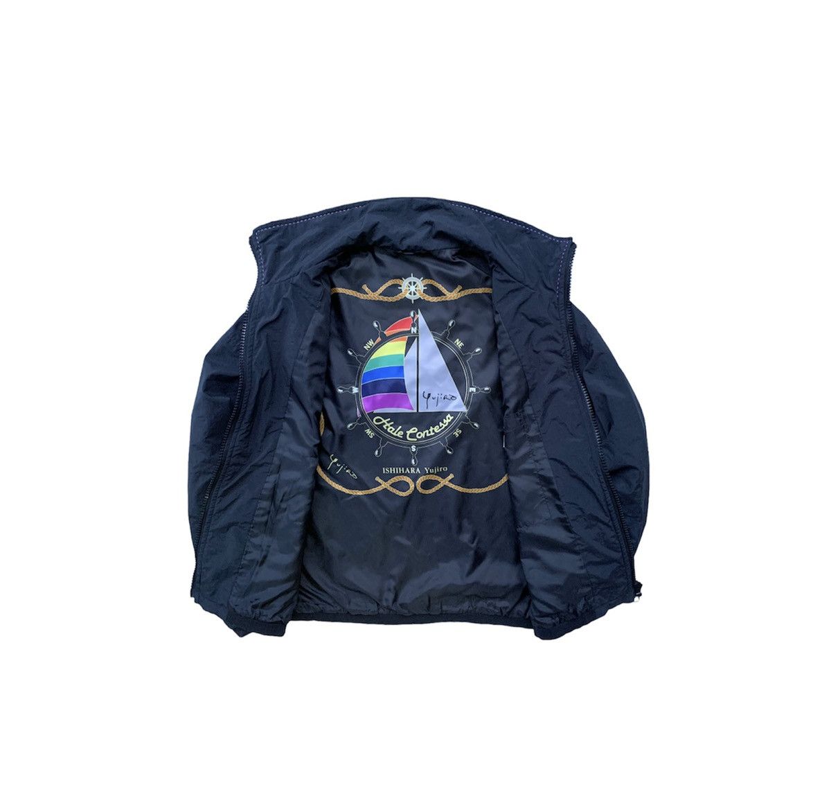 Japanese Brand 🪖Vintage ISHIHARA YUJIRO Bomber Style Windbreaker Size US L / EU 52-54 / 3 - 6 Thumbnail