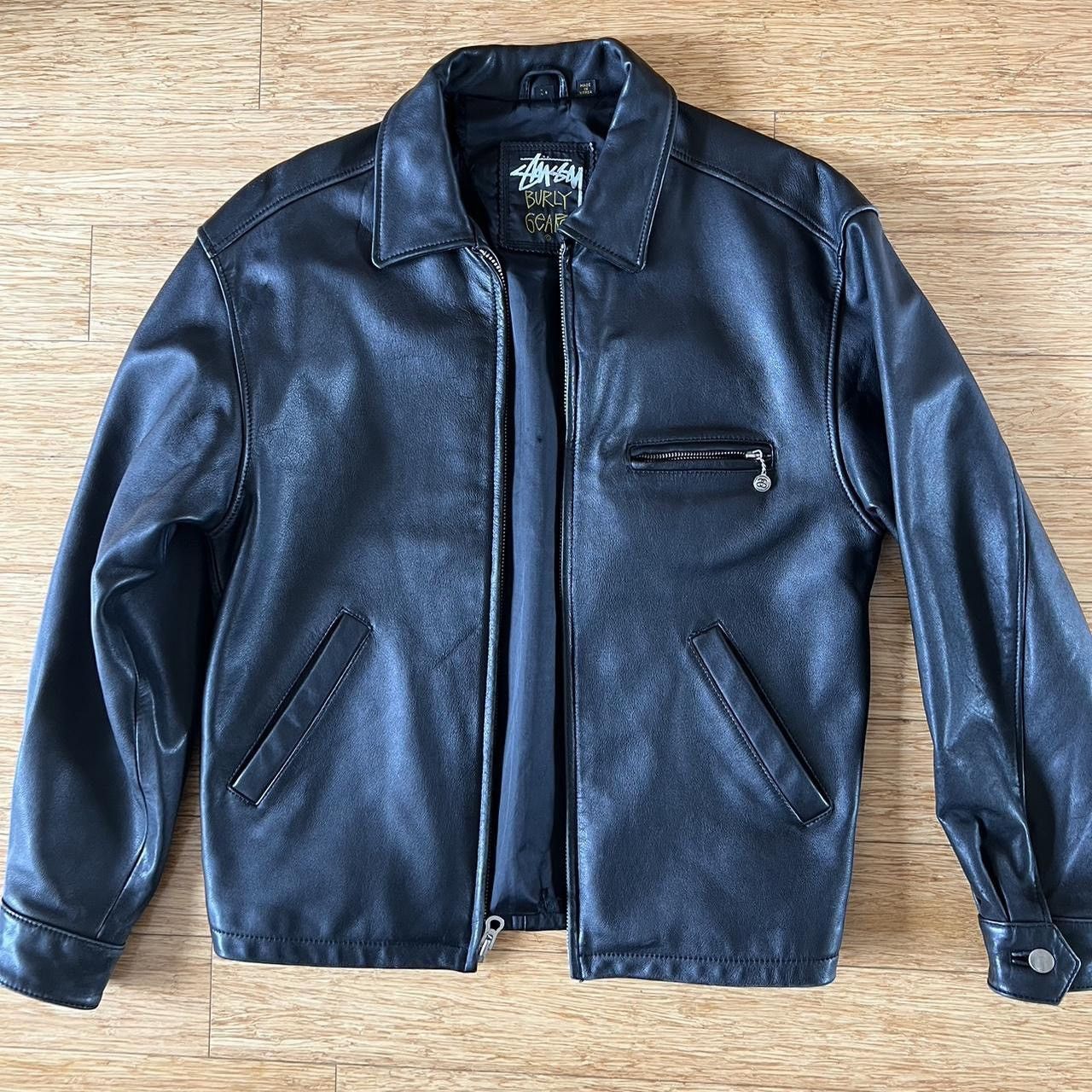 Stussy Stussy Burly Gear 90s Leather Jacket | Grailed