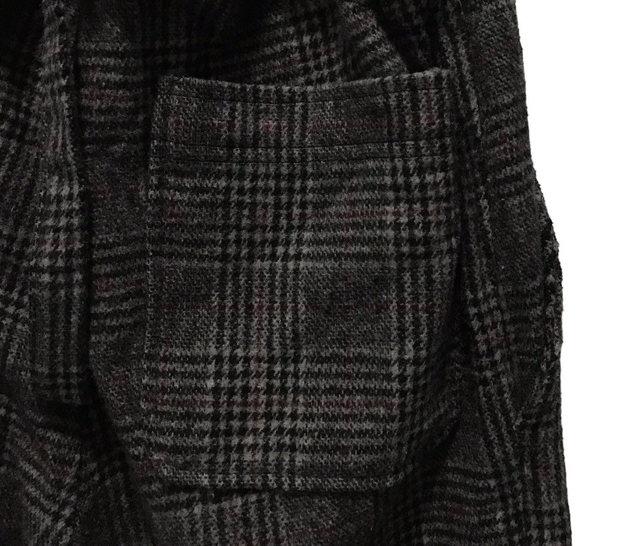 Japanese Brand Plaid Wool-Blend Suspender Wide-Leg Pants – Women's M Size Size US 30 / EU 46 - 7 Thumbnail